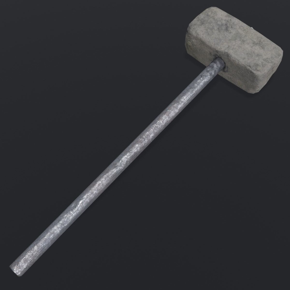 Hammer 03 Low-poly 3D model_2