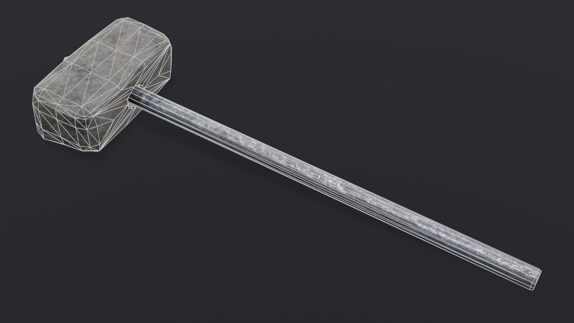 Hammer 03 Low-poly 3D model_6