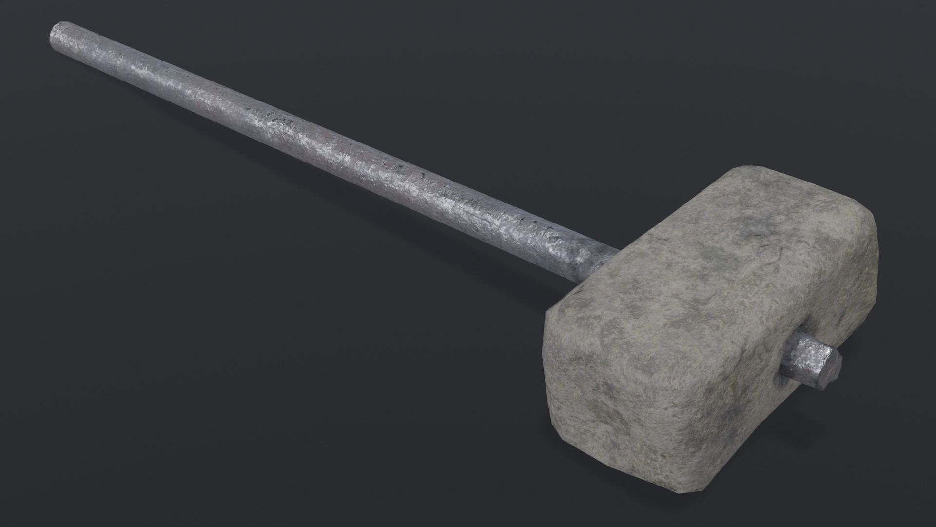 Hammer 03 Low-poly 3D model_1