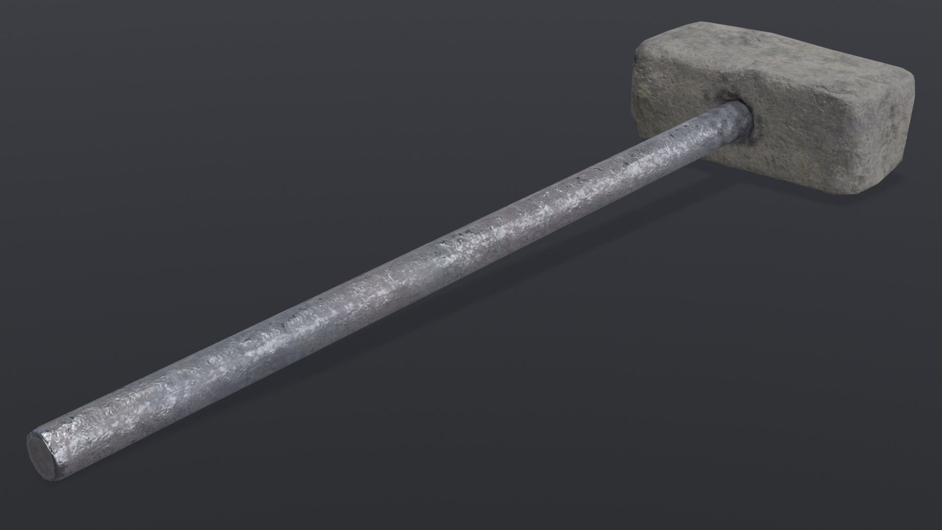 Hammer 03 Low-poly 3D model_5