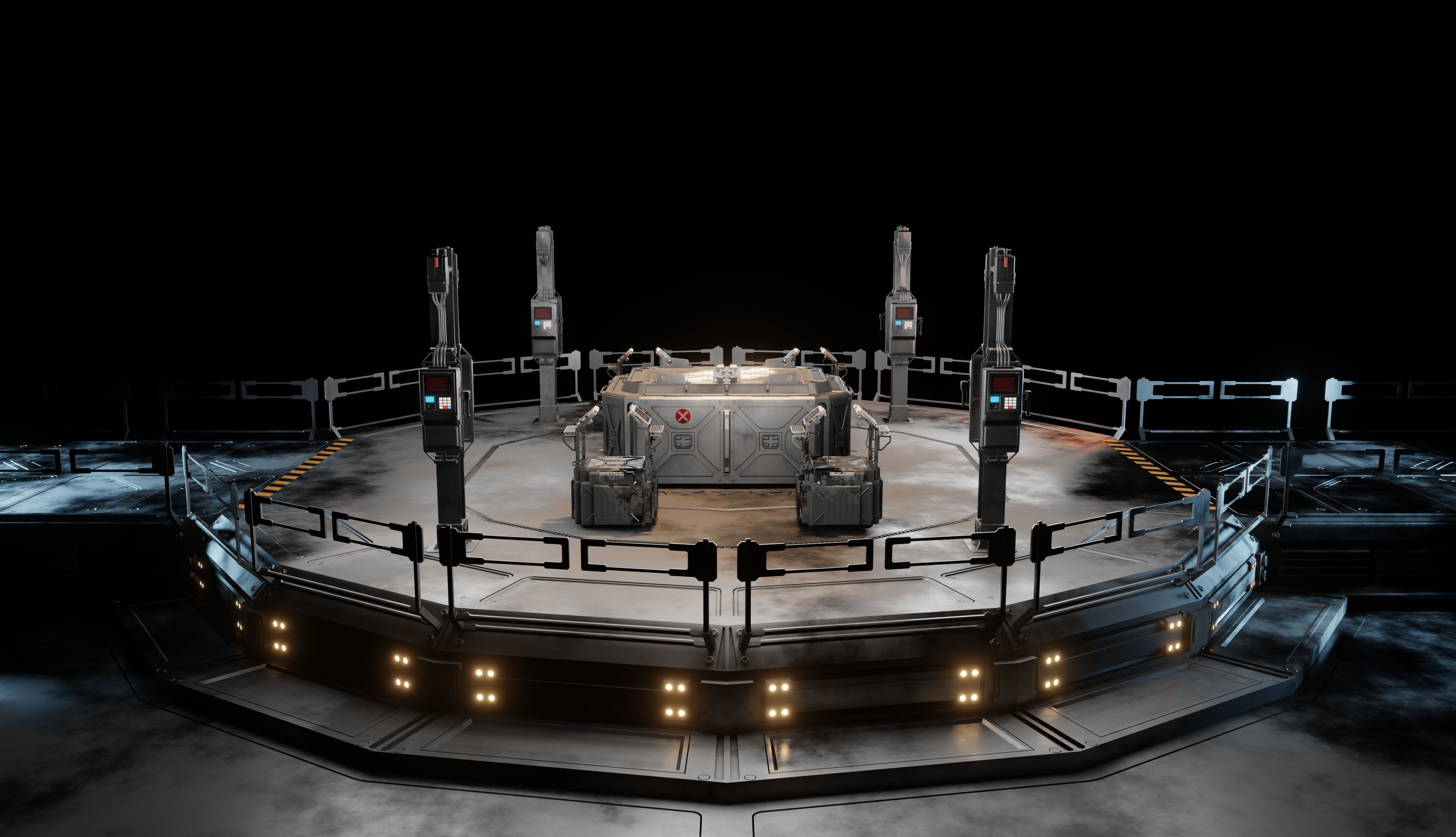 Computer control center 3D model 3D model_5