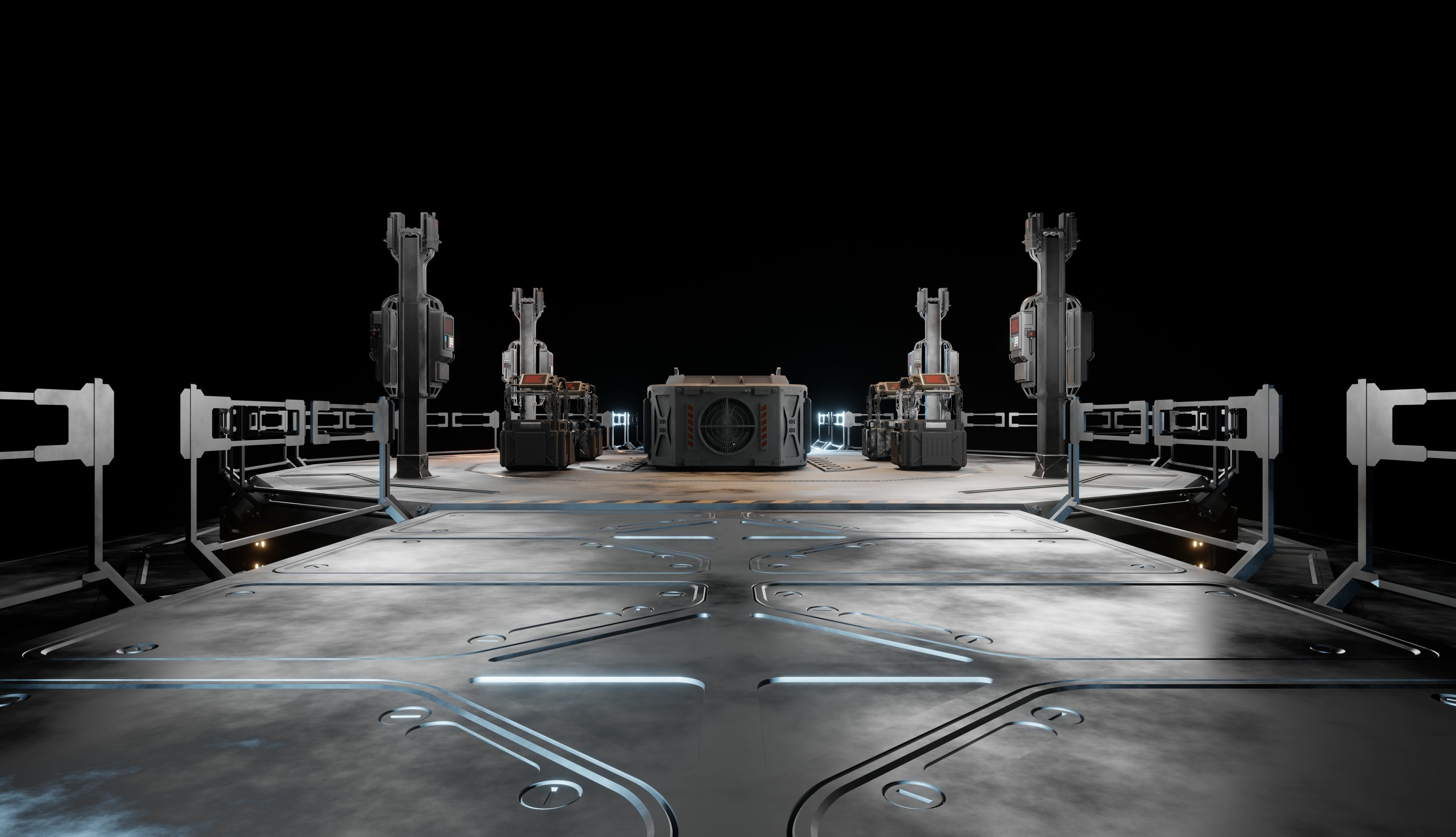 Computer control center 3D model 3D model_2