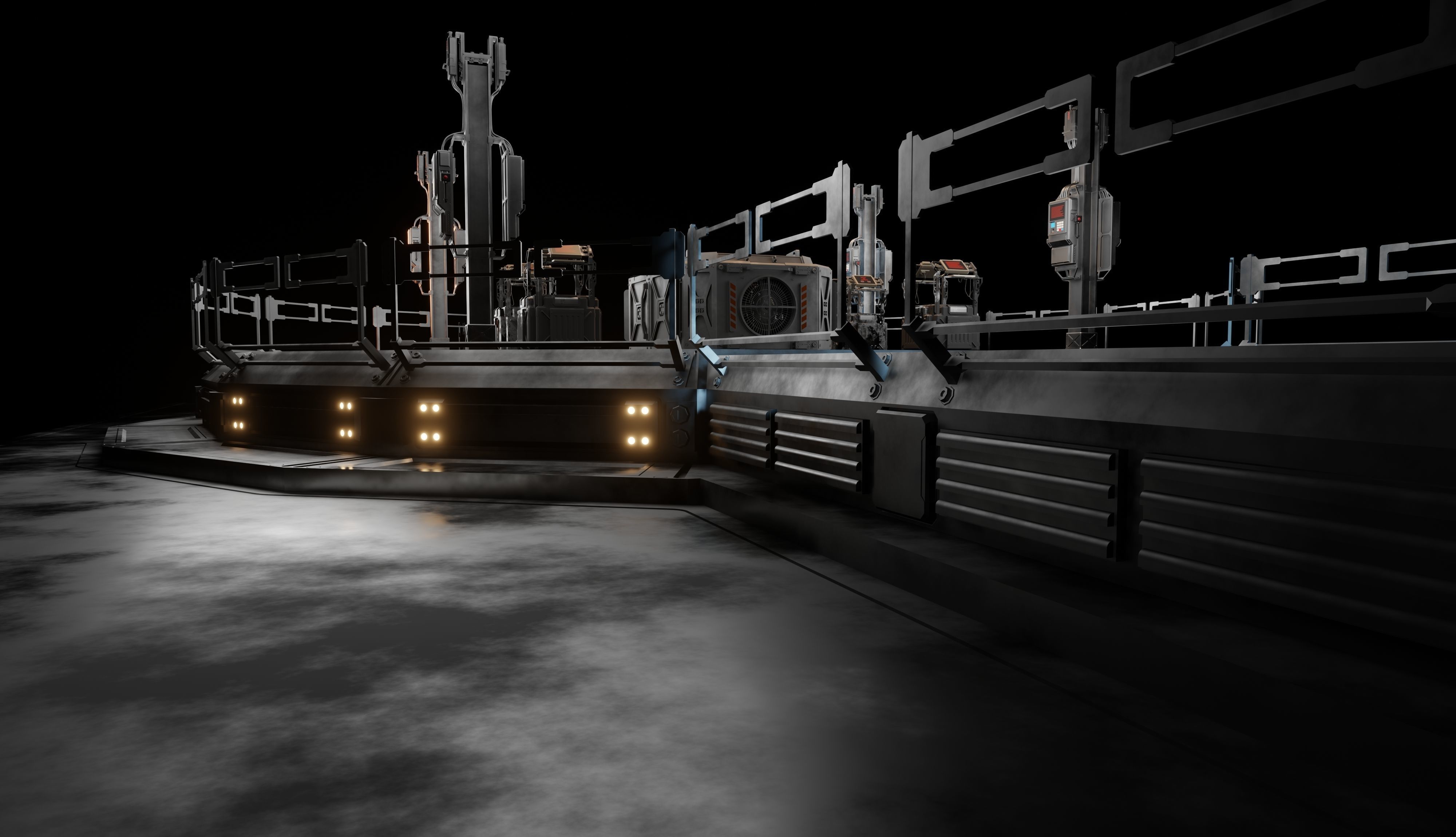 Computer control center 3D model 3D model_16