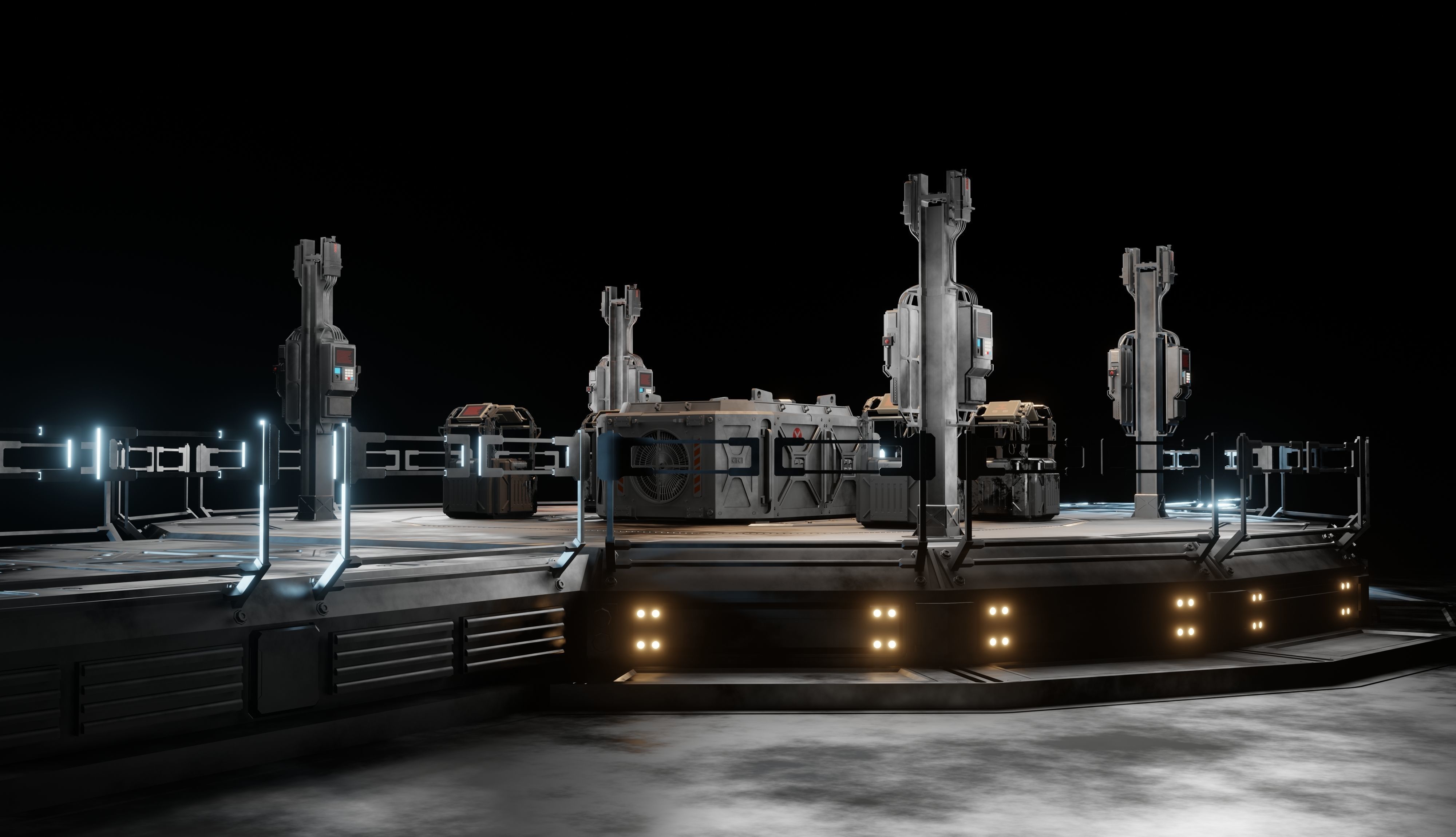 Computer control center 3D model 3D model_1