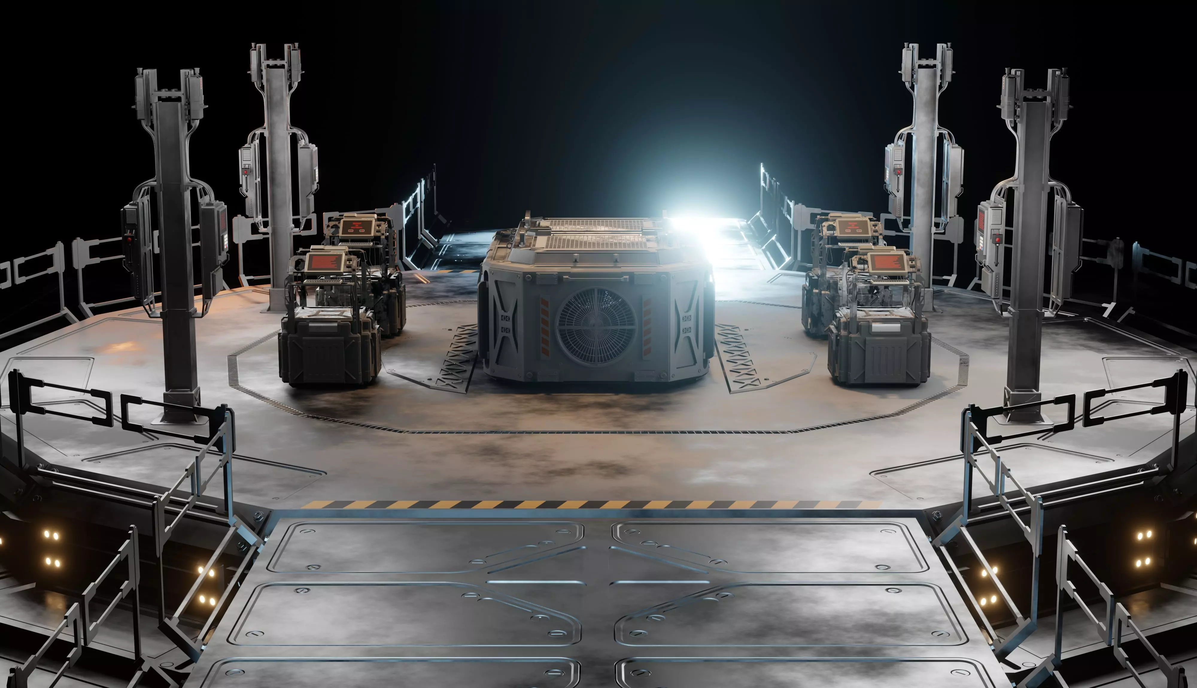 Computer control center 3D model 3D model_0