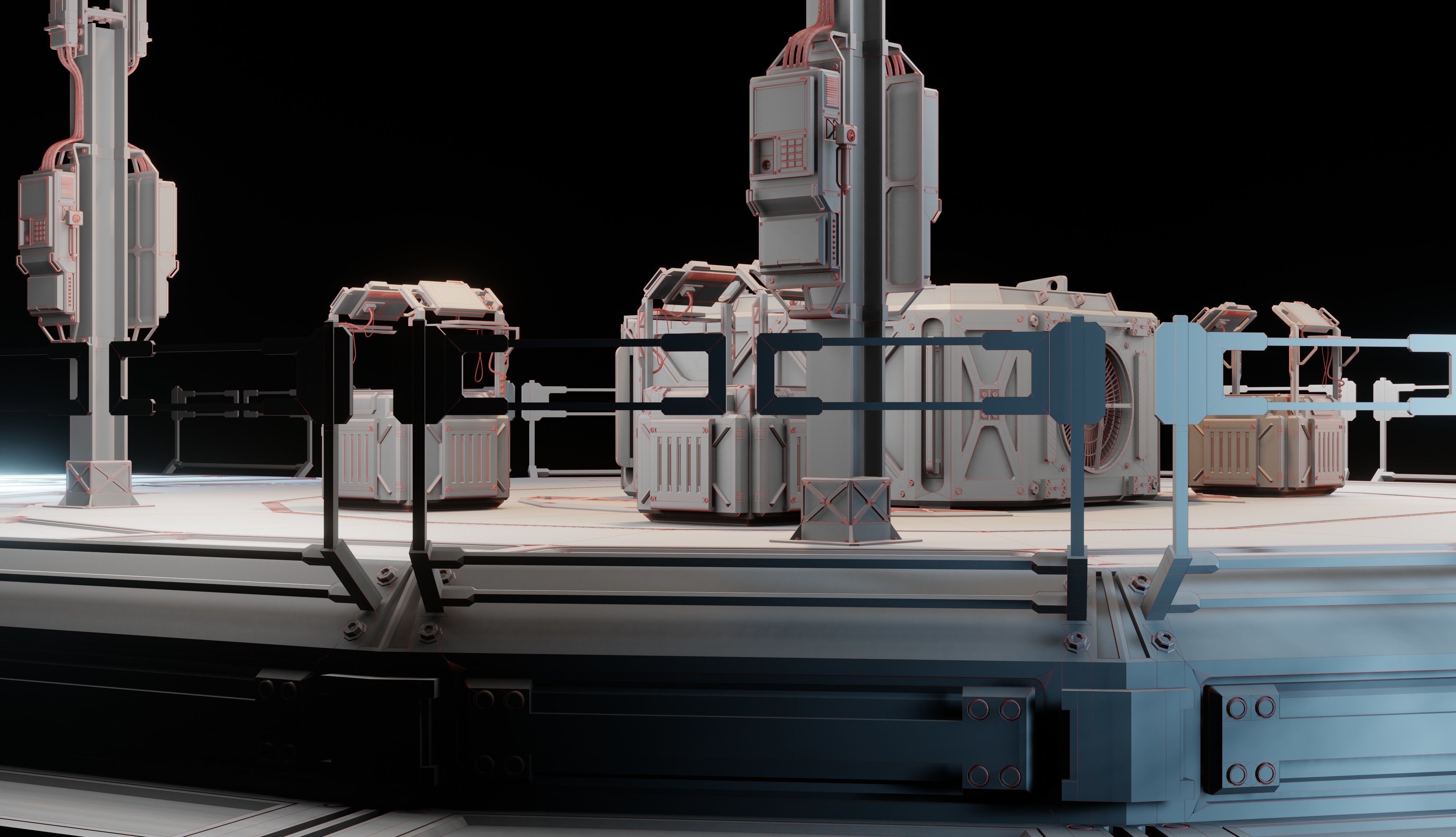 Computer control center 3D model 3D model_18