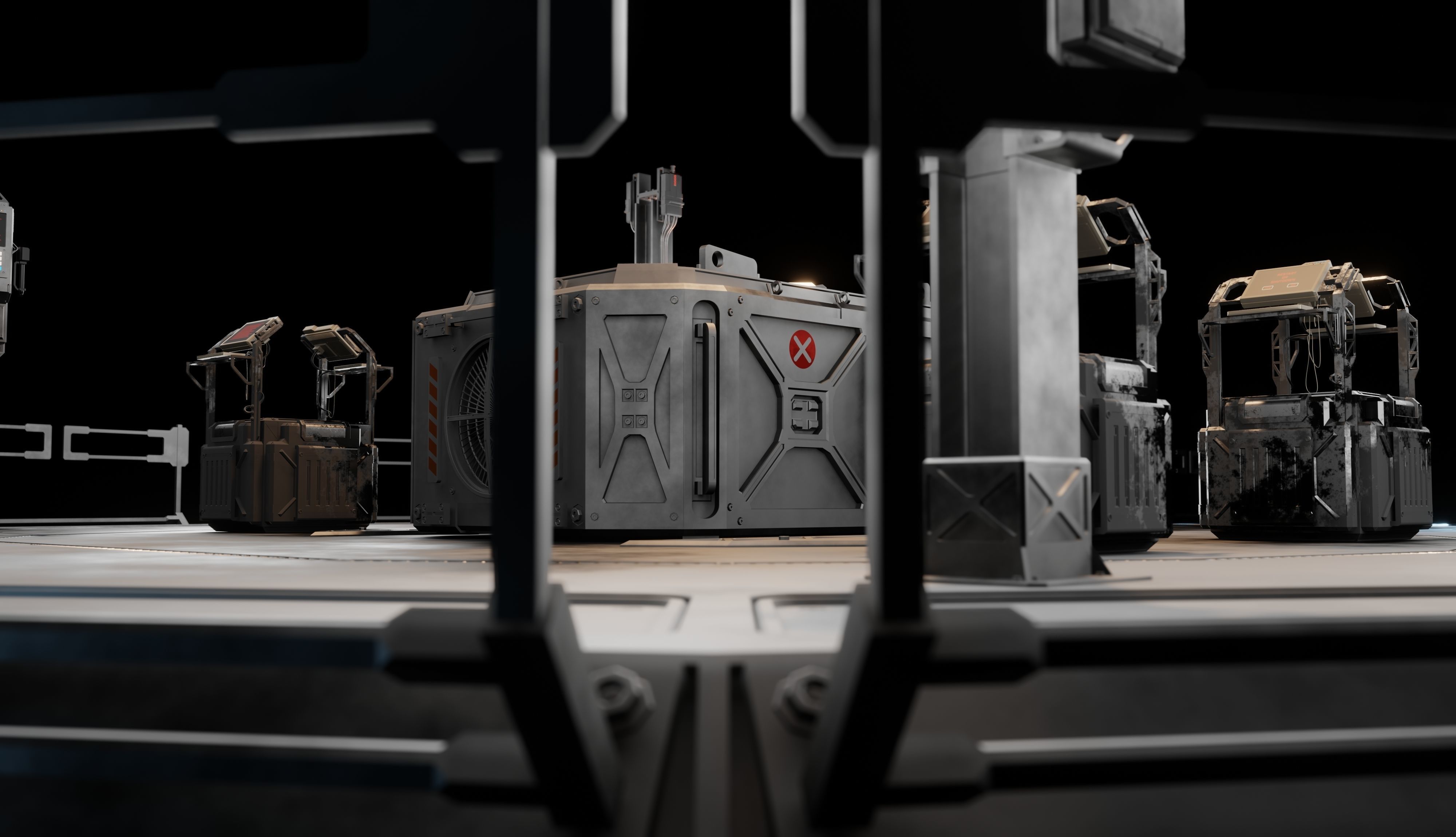 Computer control center 3D model 3D model_13