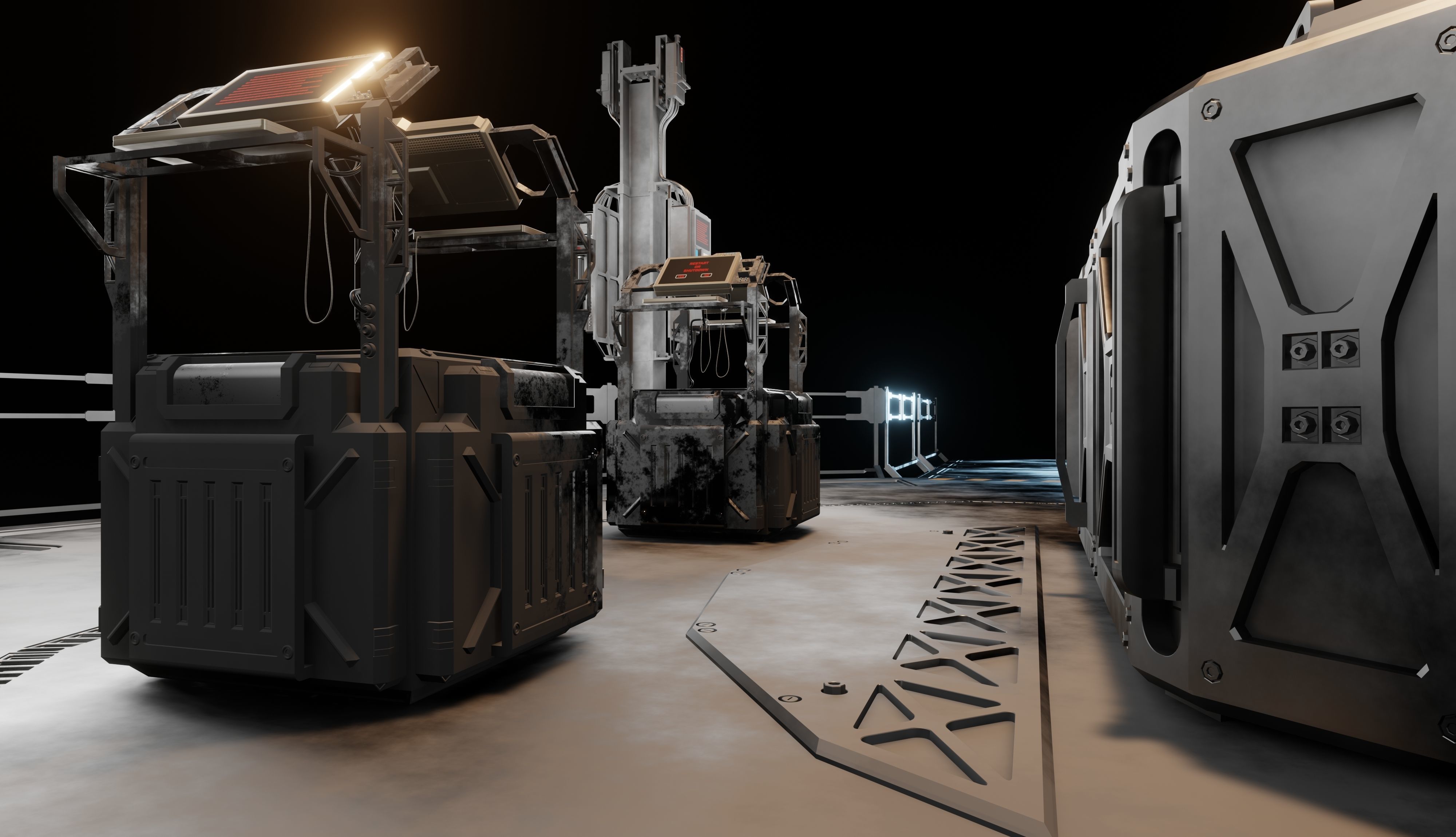 Computer control center 3D model 3D model_15