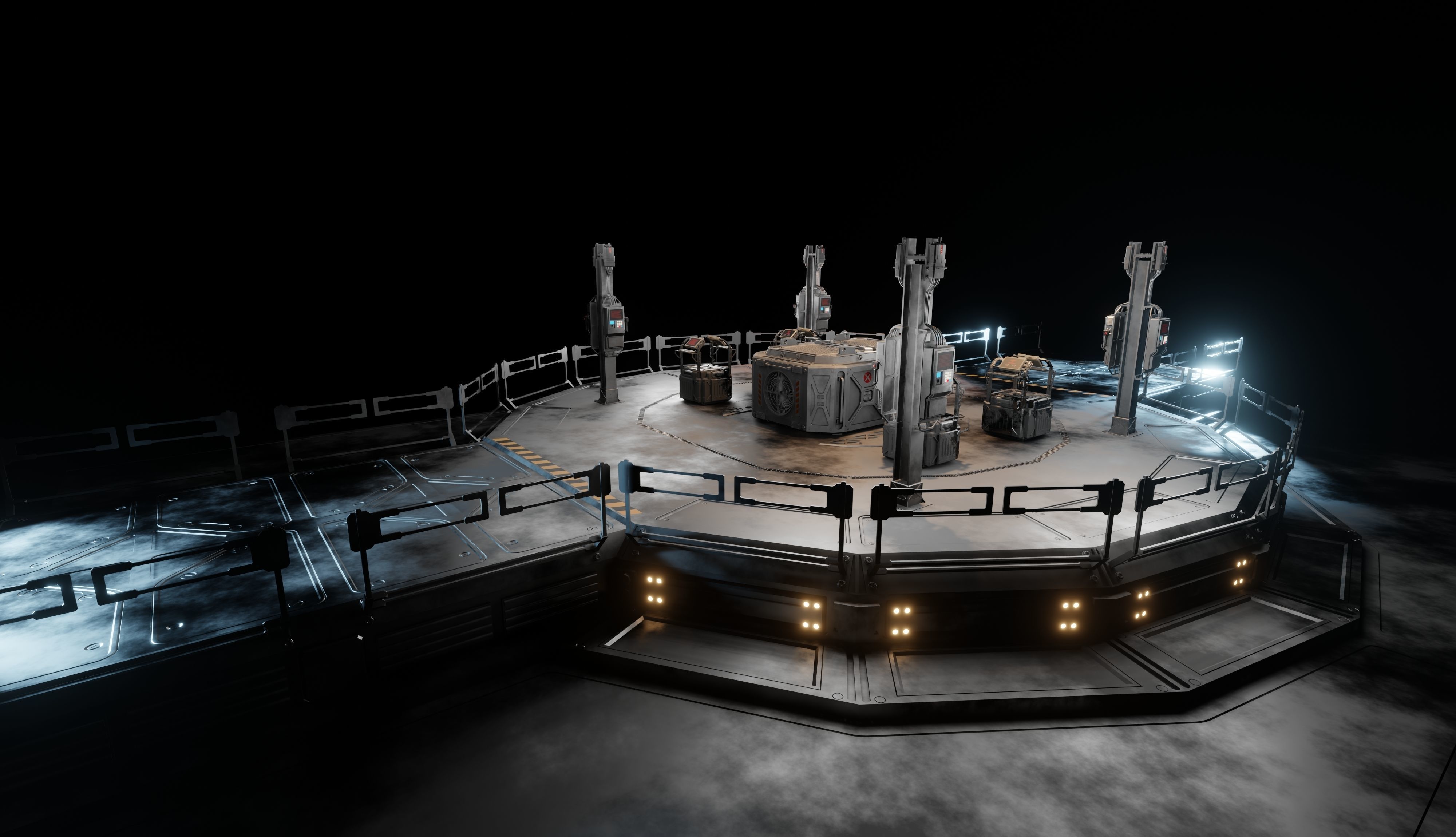 Computer control center 3D model 3D model_10