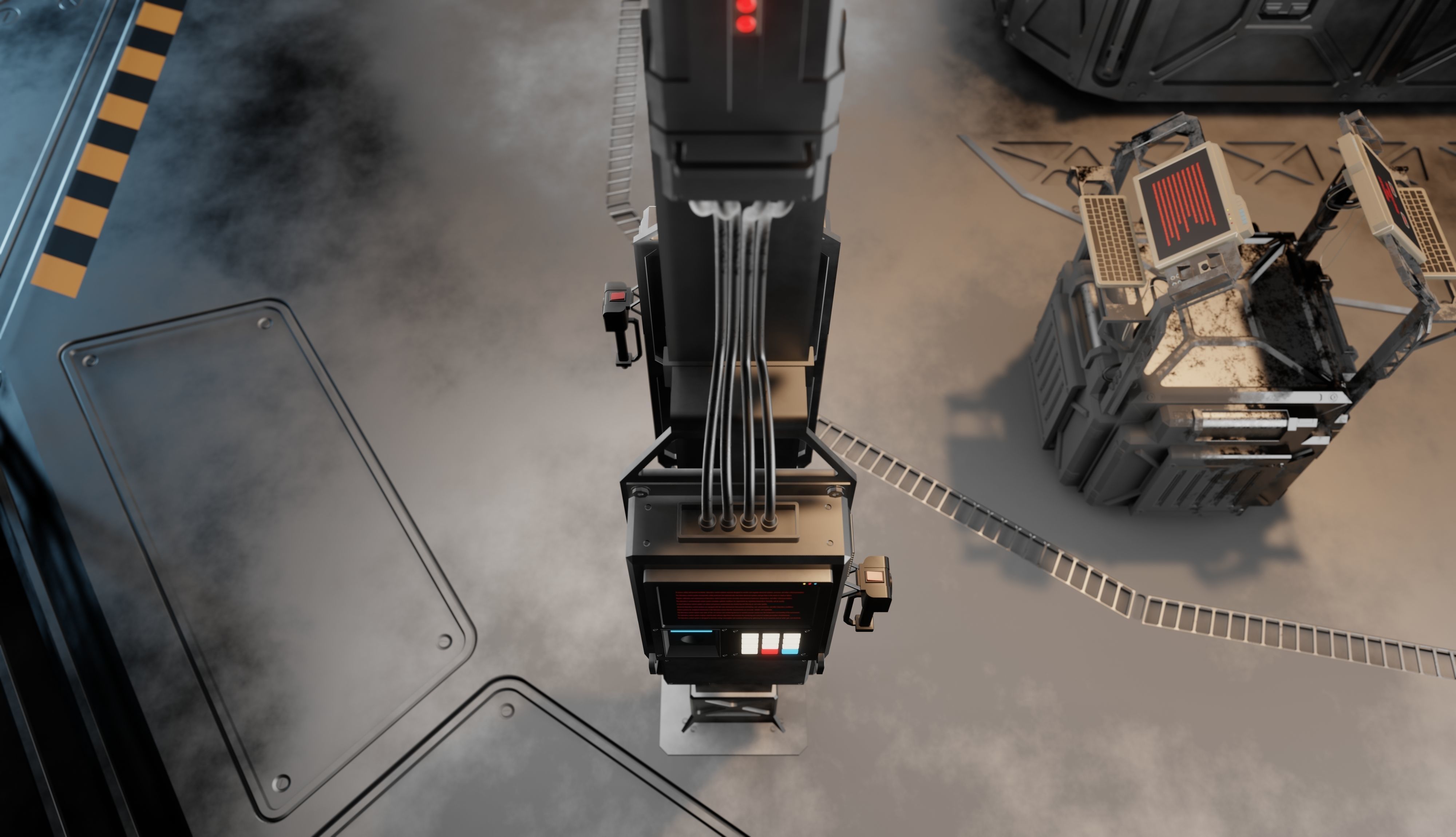 Computer control center 3D model 3D model_12