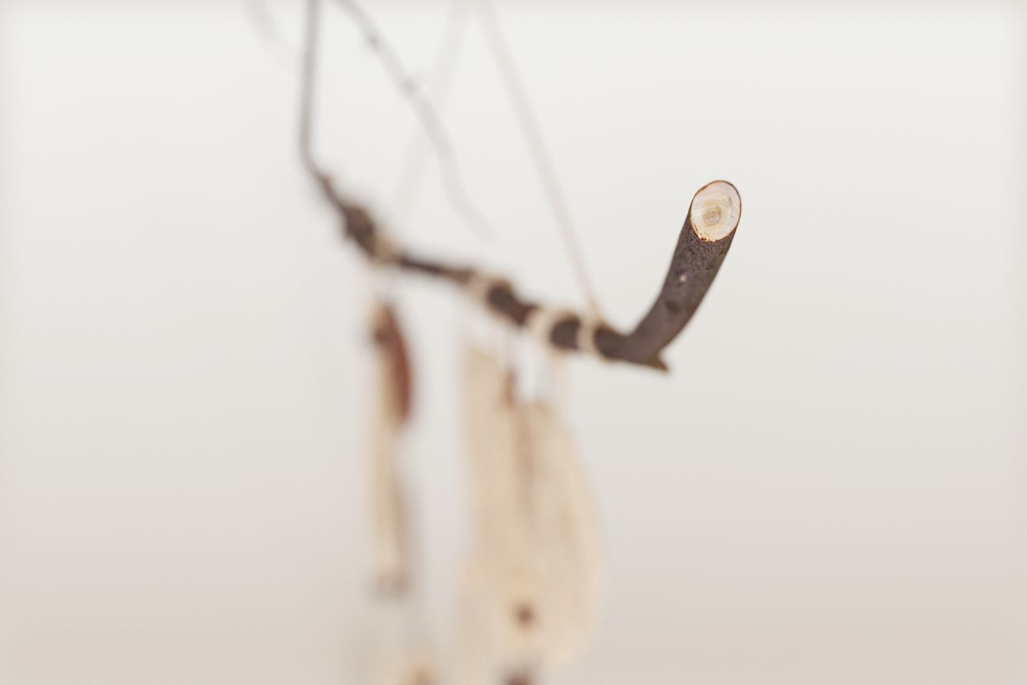 Macrame leaves on branch 3D model_7