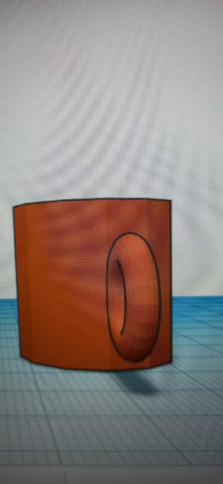 Orange cup 3D print model_2