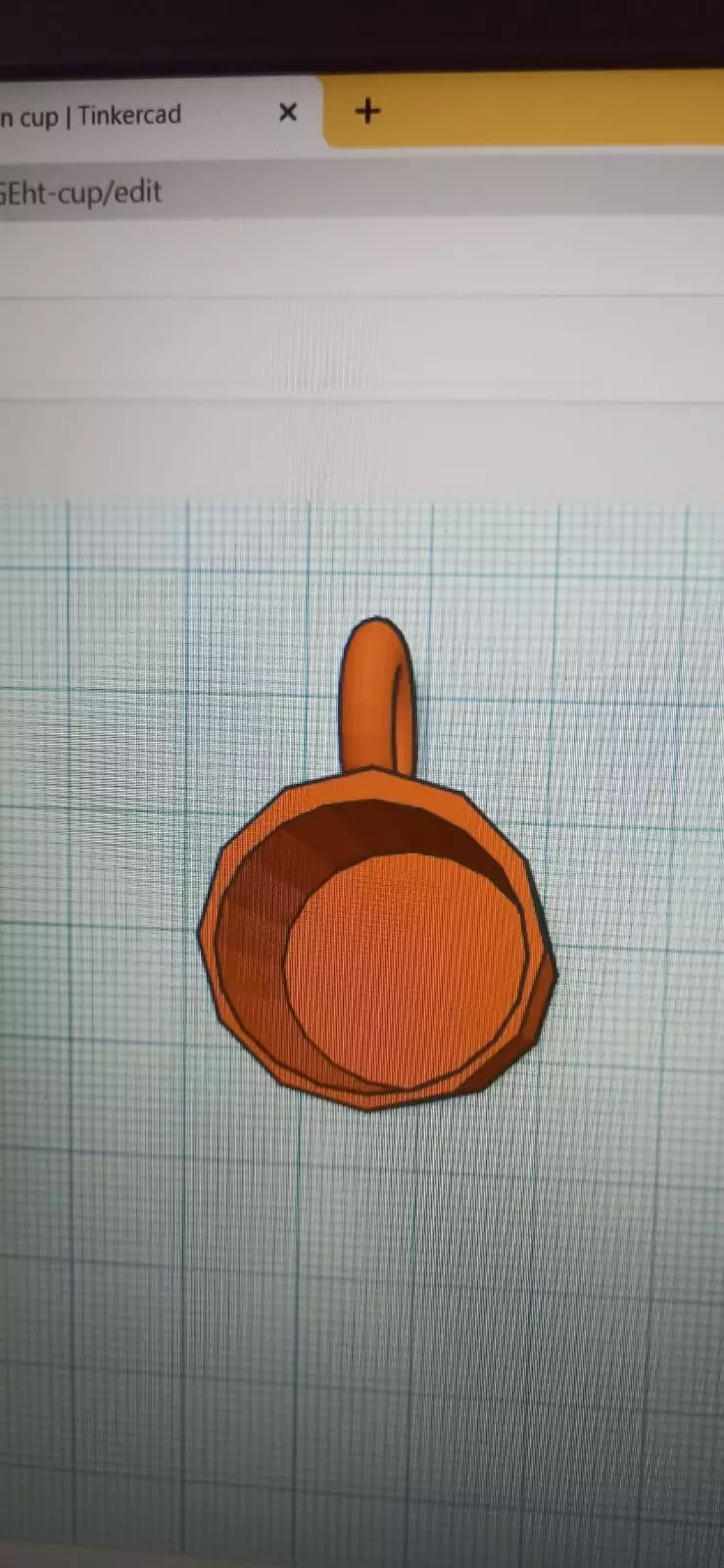 Orange cup 3D print model_0