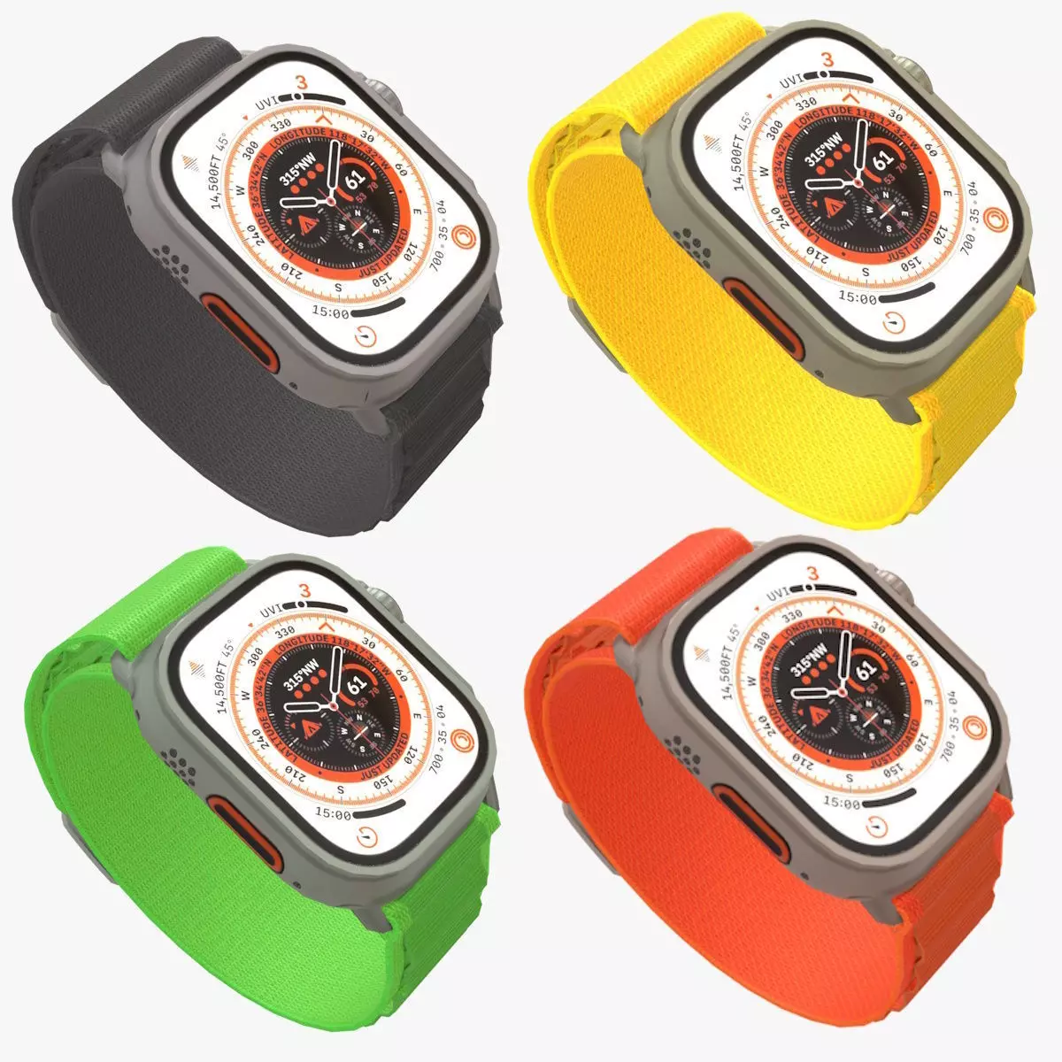 Apple Watch Ultra Low-poly 3D model