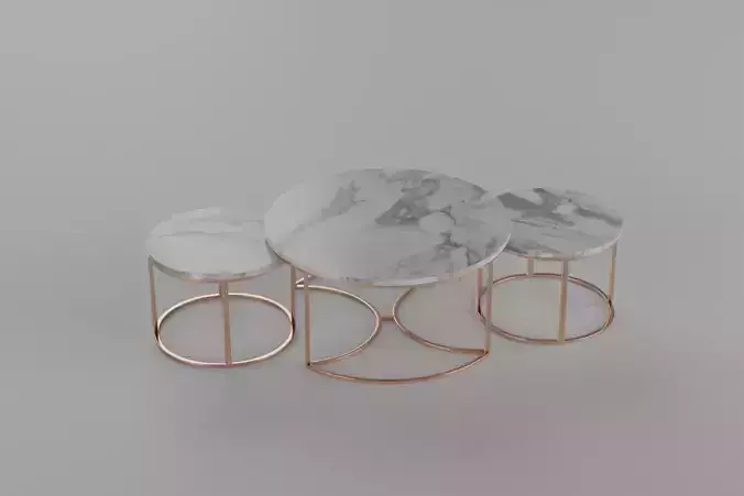 Luxury Sofa Table Marble 3D model