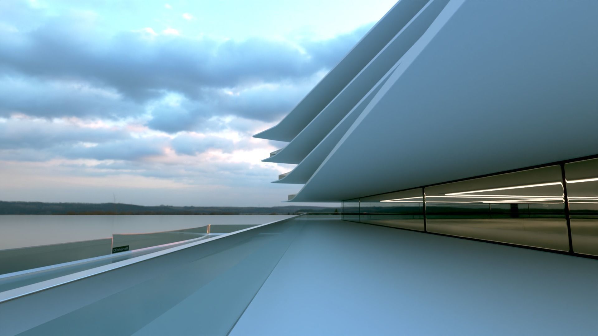 Futuristic Building Concept V2-02 3D model_16