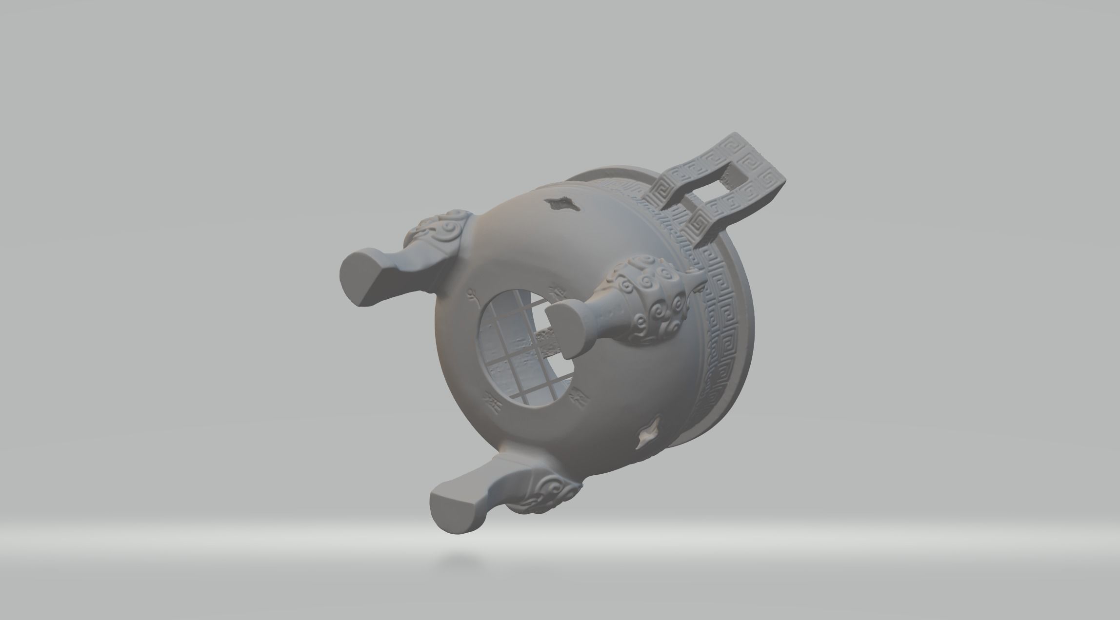Chinese Ding Furnace Incense 3D print model_3