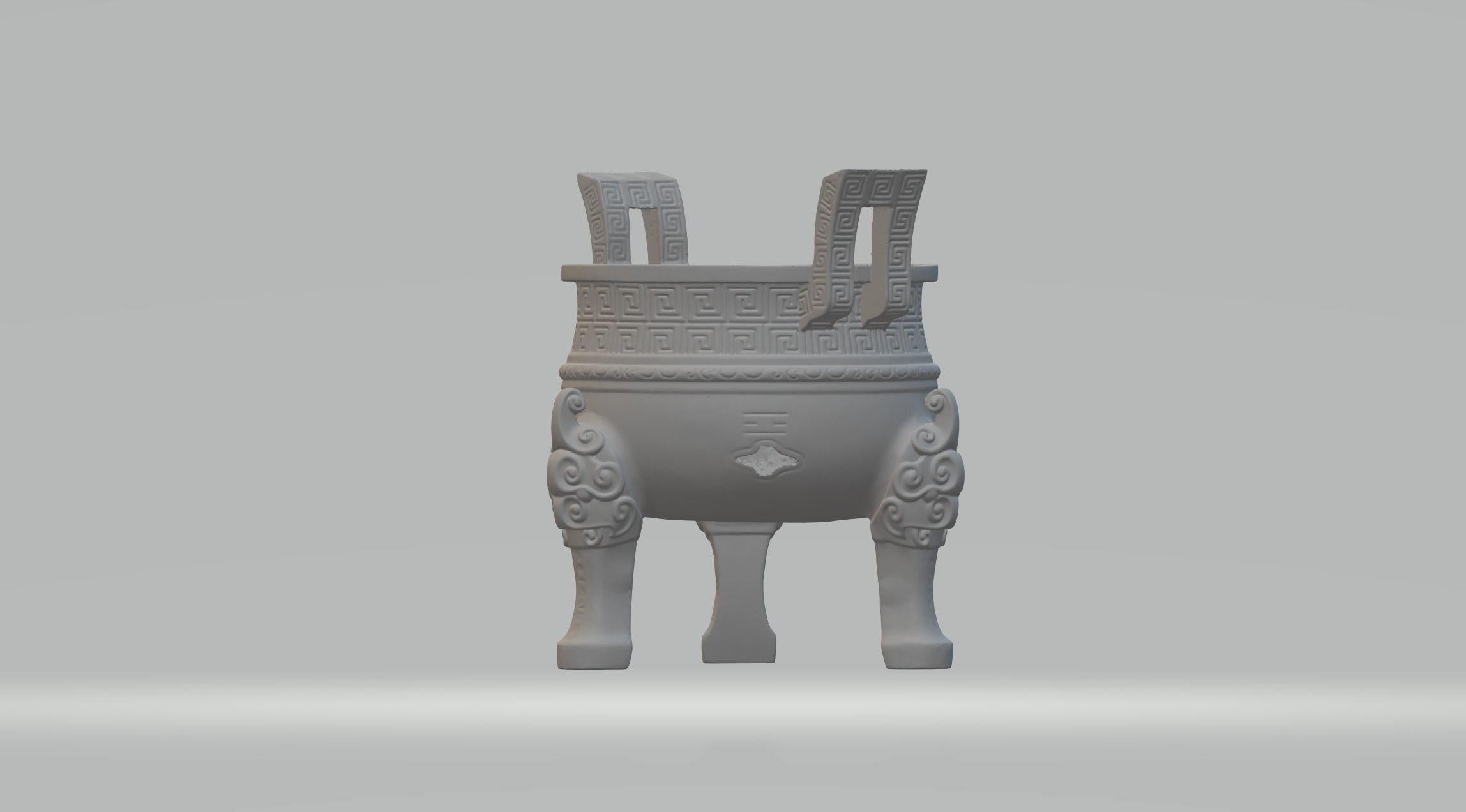 Chinese Ding Furnace Incense 3D print model_1