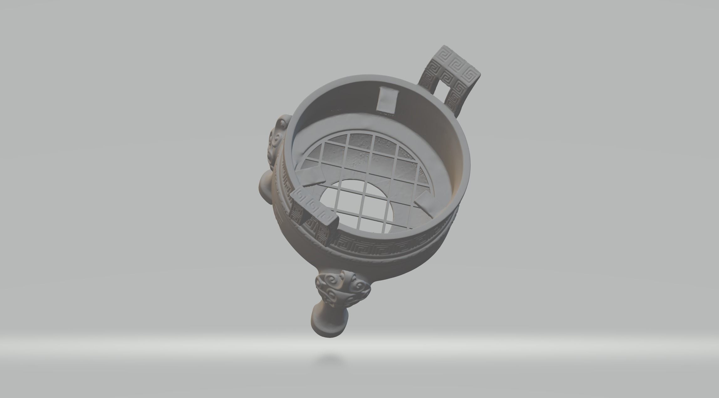 Chinese Ding Furnace Incense 3D print model_2