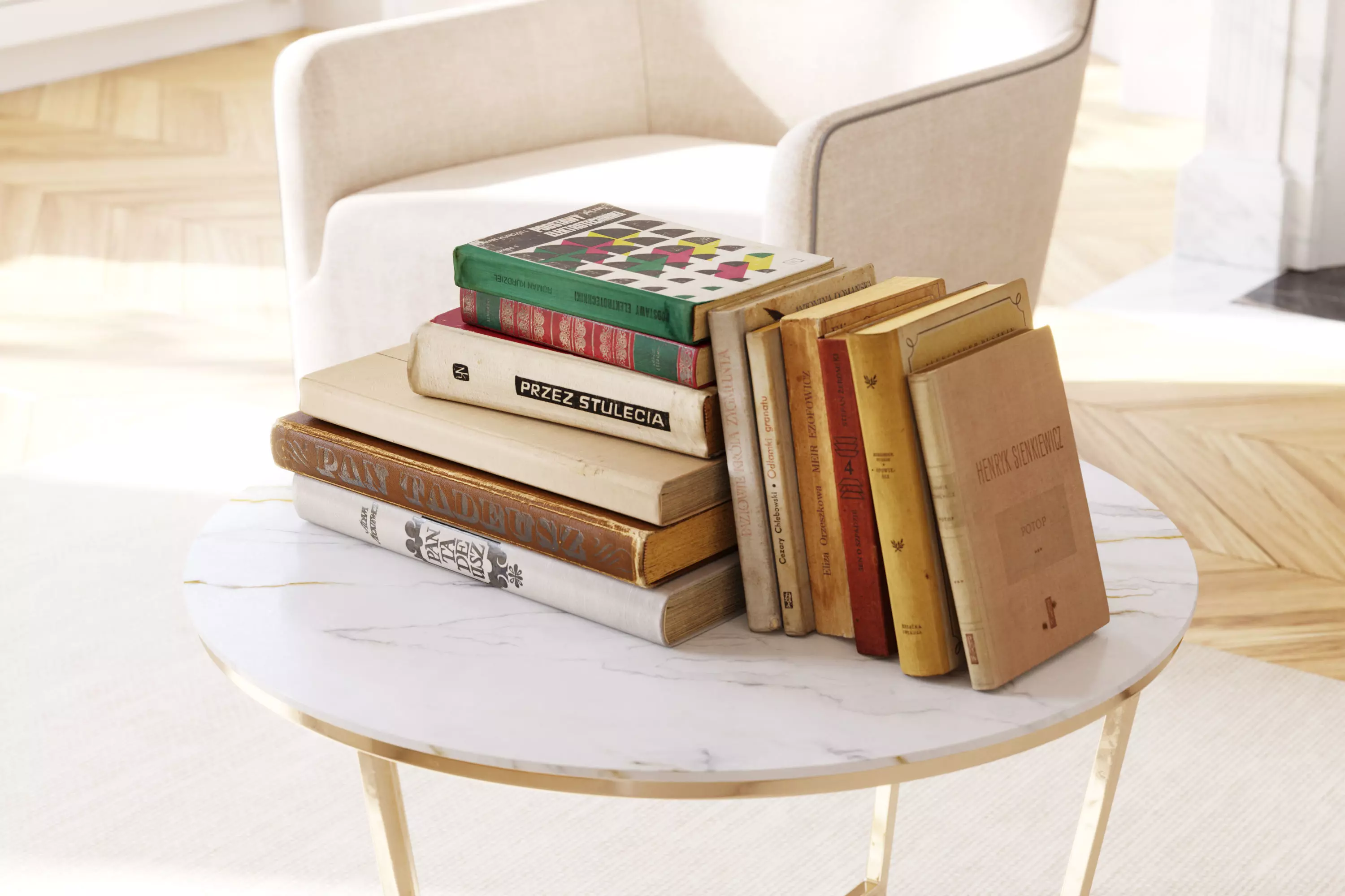 Stack of vintege books 3D model