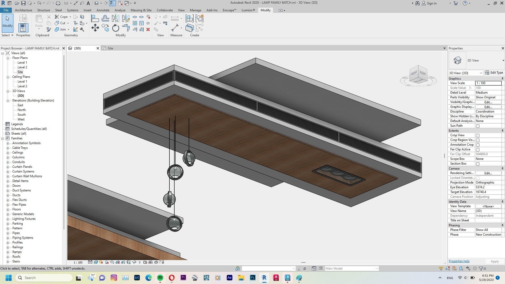 Lamp - Case - Hanging - Chandelier - Revit Family Interior 3D model_27