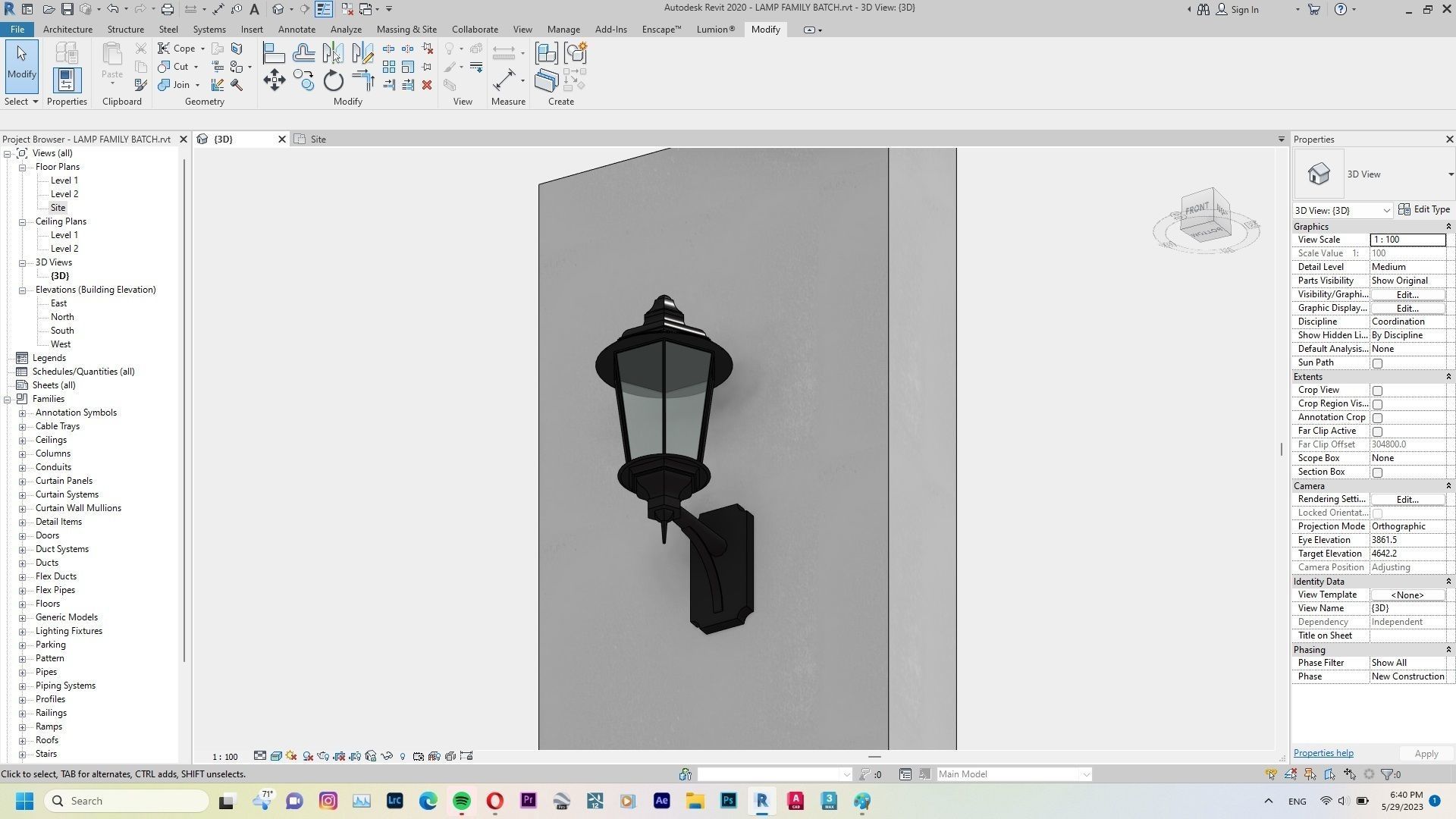 Lamp - Case - Hanging - Chandelier - Revit Family Interior 3D model_1