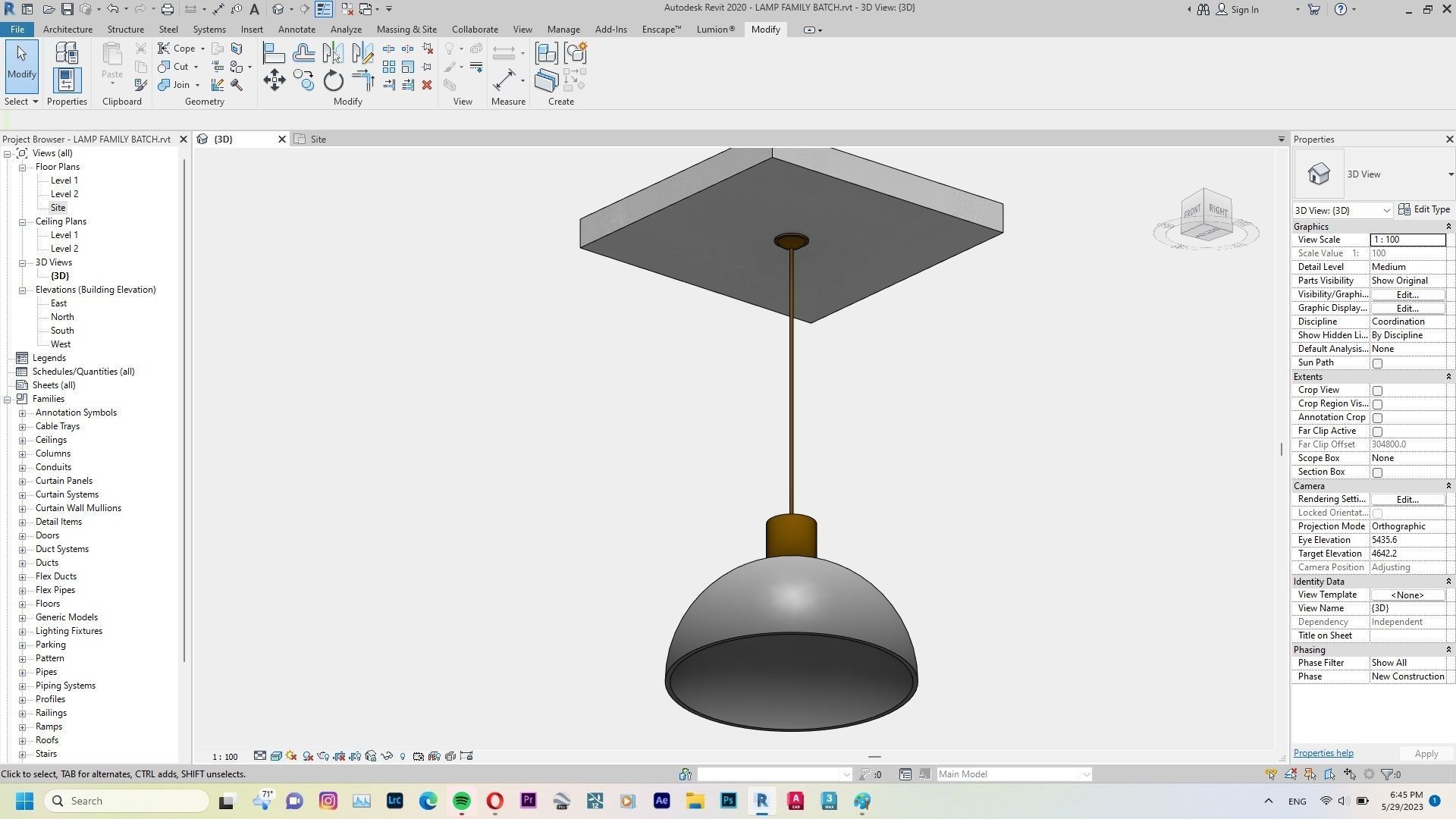 Lamp - Case - Hanging - Chandelier - Revit Family Interior 3D model_12