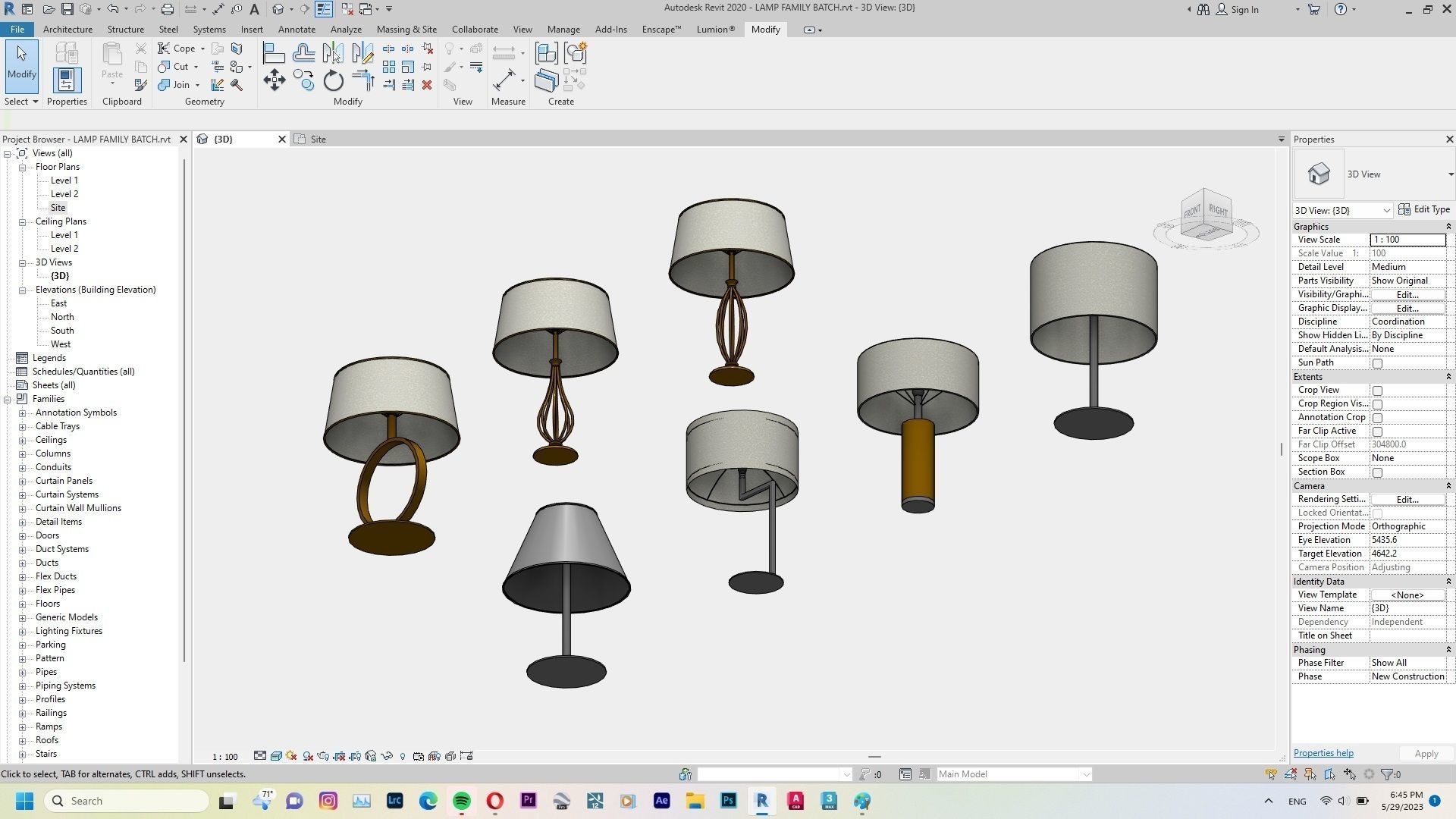 Lamp - Case - Hanging - Chandelier - Revit Family Interior 3D model_11