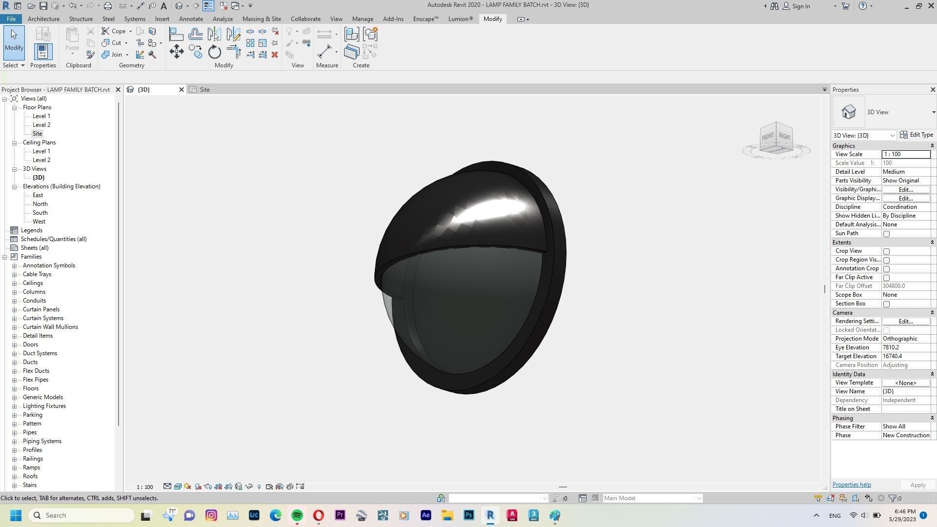Lamp - Case - Hanging - Chandelier - Revit Family Interior 3D model_14