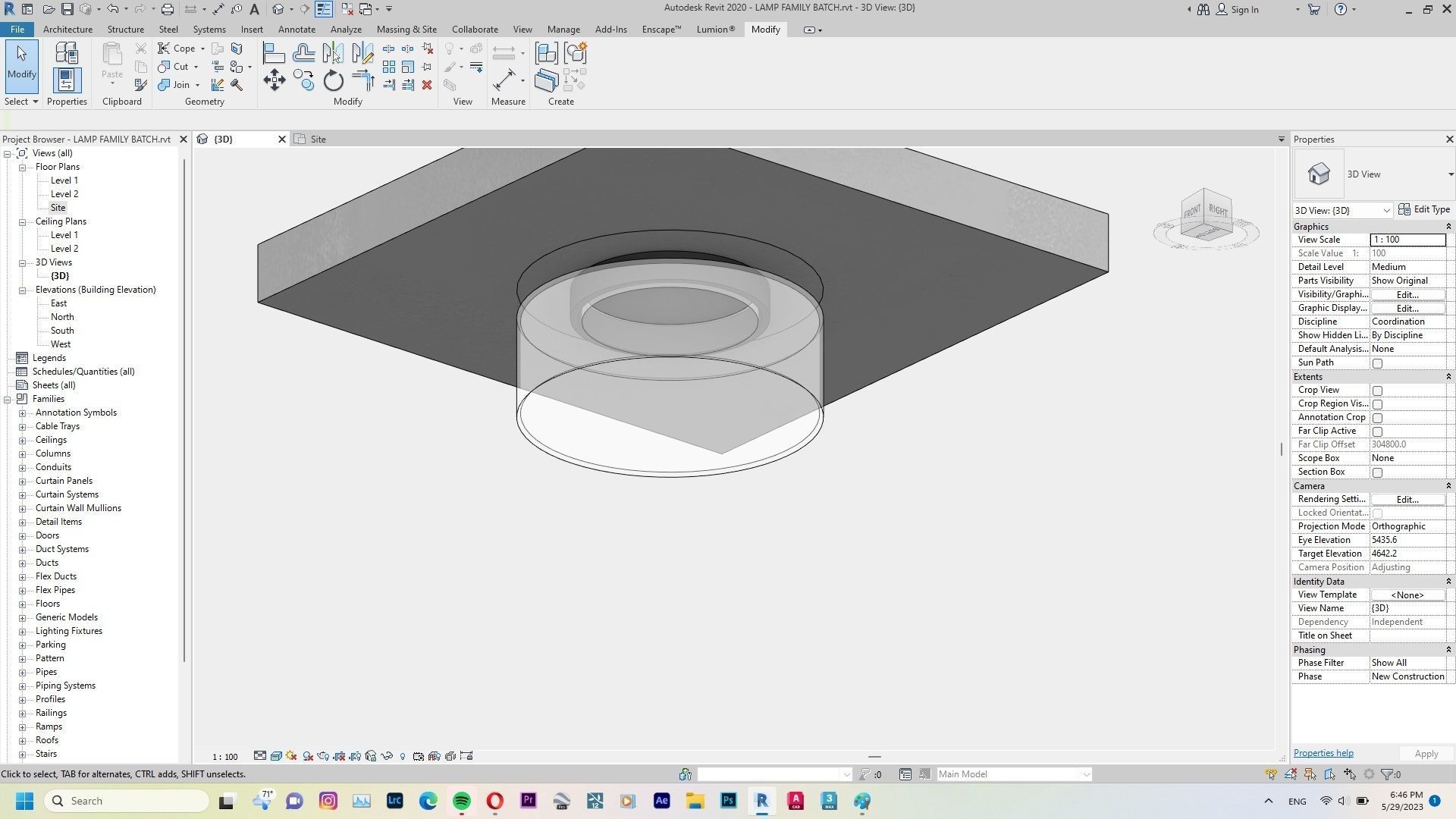 Lamp - Case - Hanging - Chandelier - Revit Family Interior 3D model_13