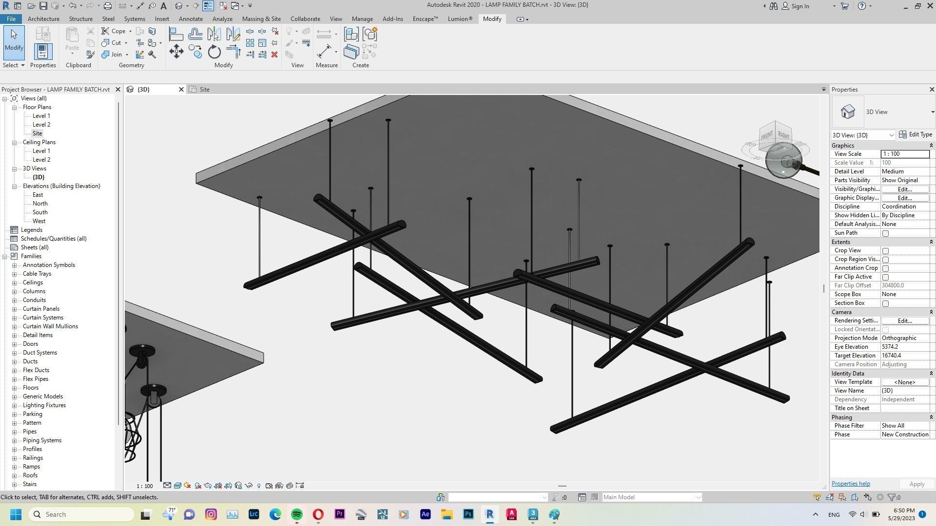 Lamp - Case - Hanging - Chandelier - Revit Family Interior 3D model_24