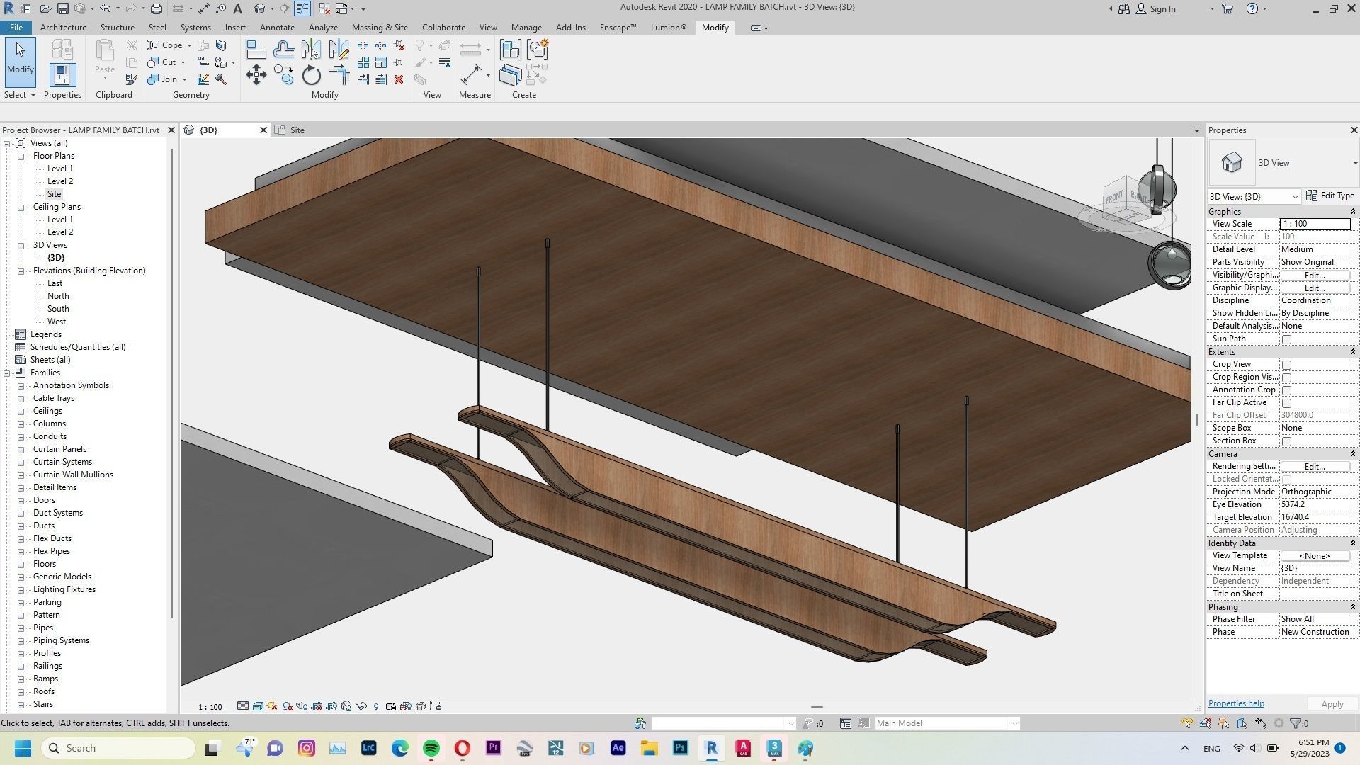 Lamp - Case - Hanging - Chandelier - Revit Family Interior 3D model_26