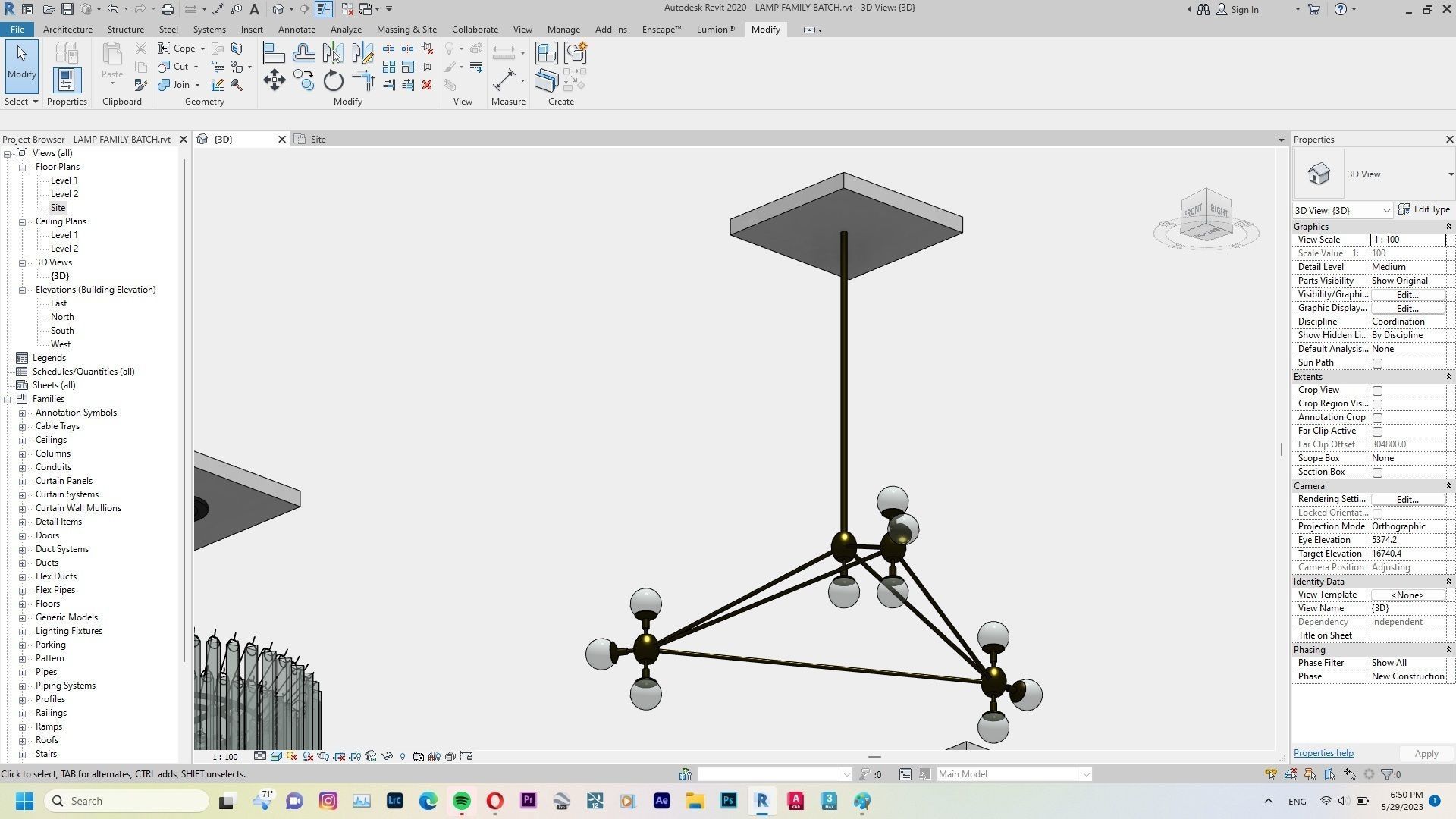 Lamp - Case - Hanging - Chandelier - Revit Family Interior 3D model_22