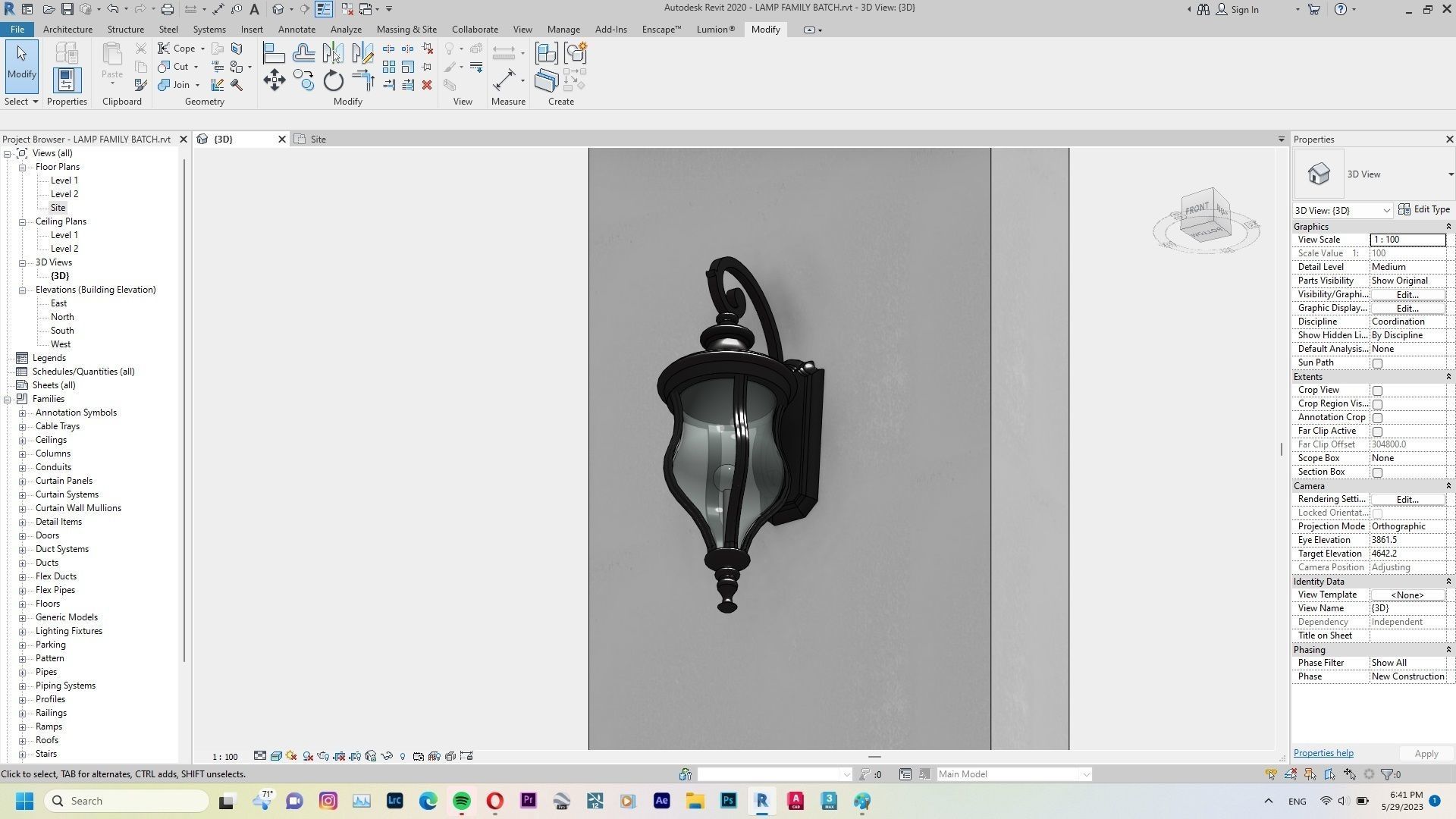 Lamp - Case - Hanging - Chandelier - Revit Family Interior 3D model_3