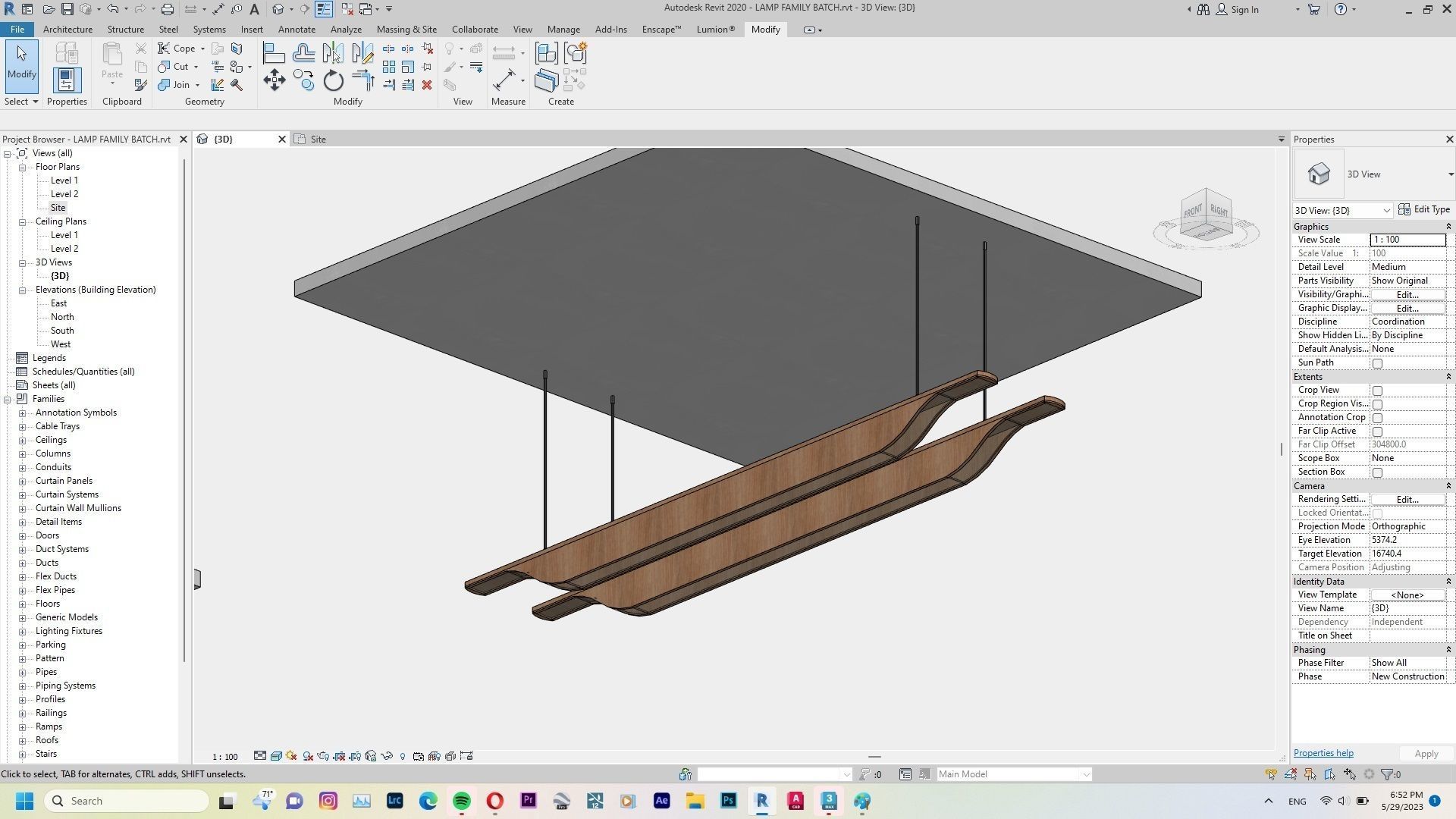 Lamp - Case - Hanging - Chandelier - Revit Family Interior 3D model_30