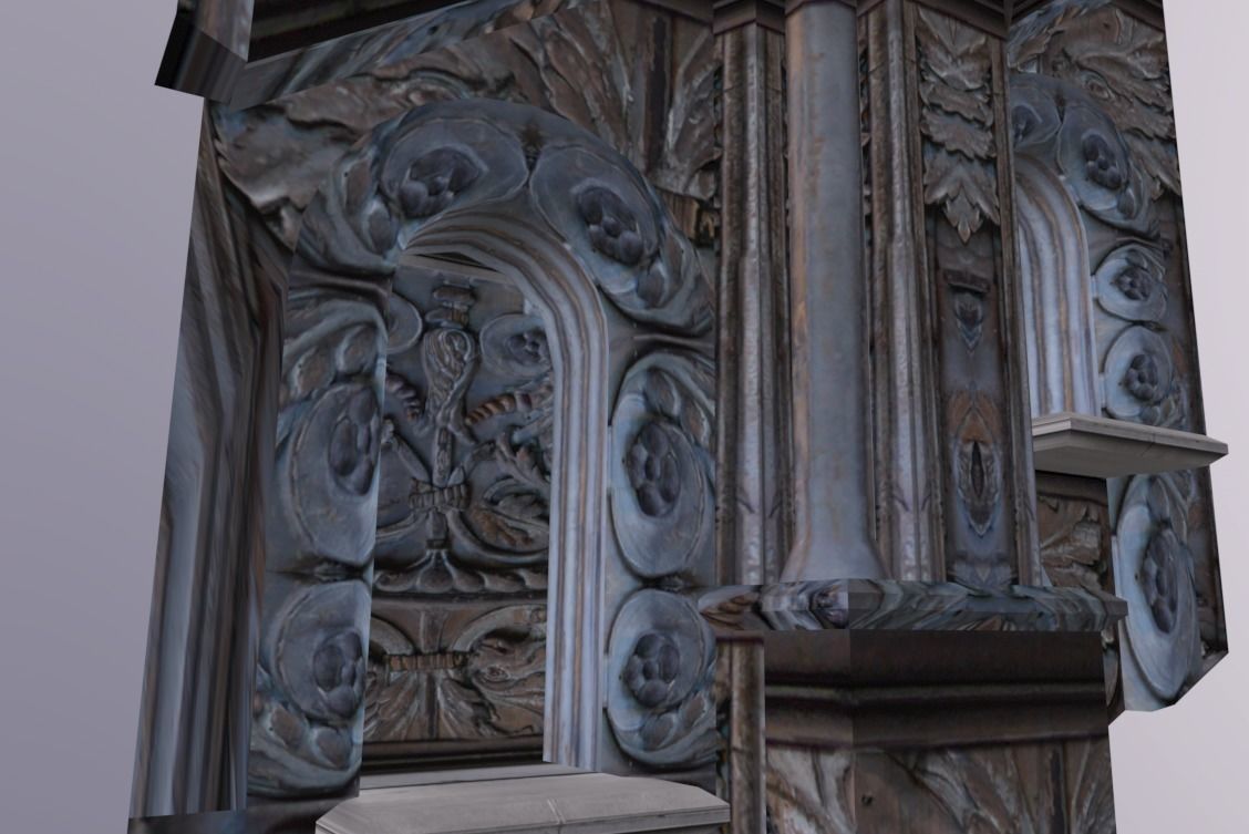 Stairs Museum Corridor Low-poly 3D model_3