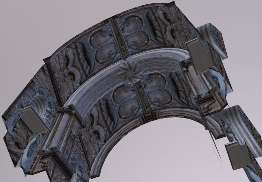 Stairs Museum Corridor Low-poly 3D model_2