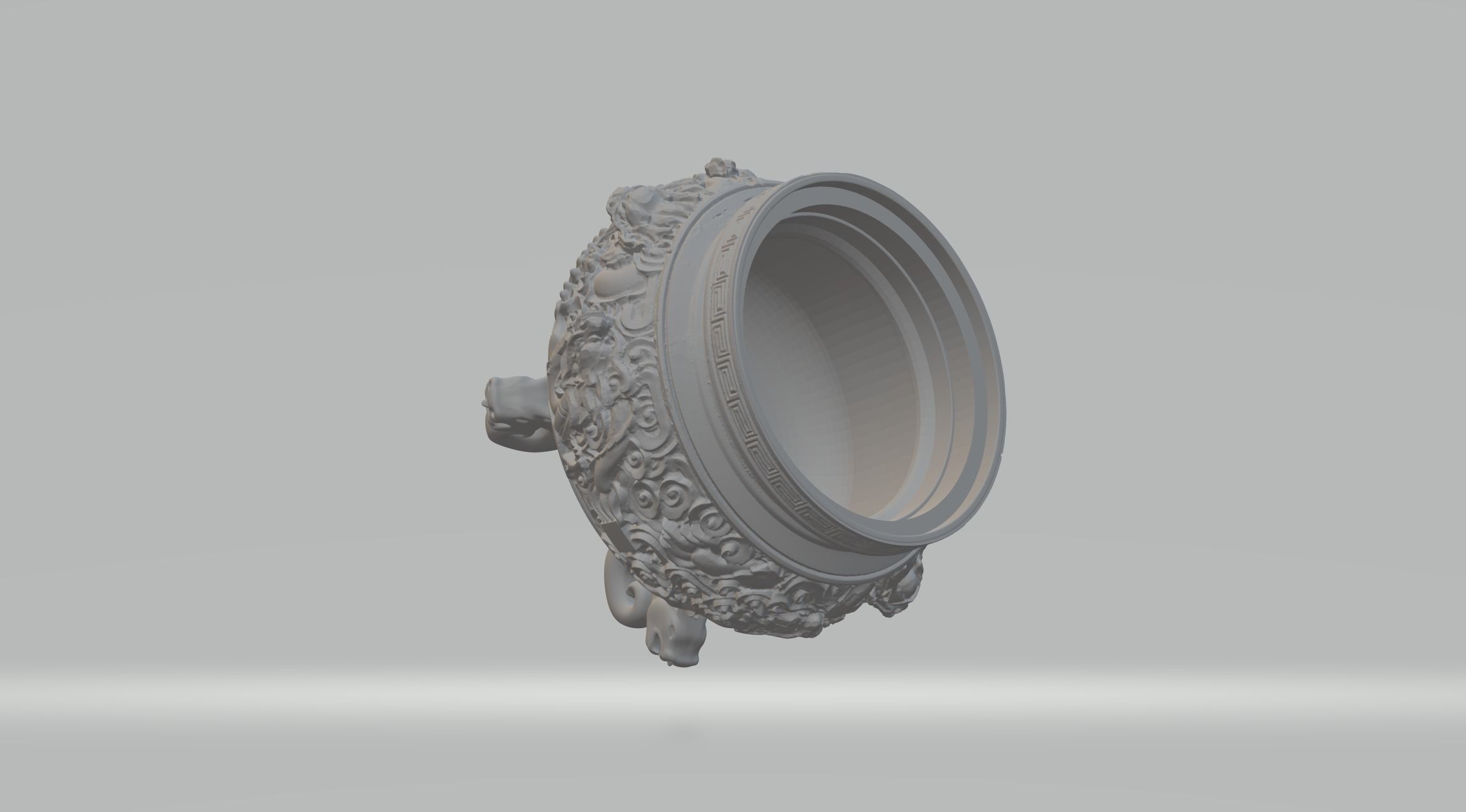 Chinese Ding Furnace Incense 3D print model_3