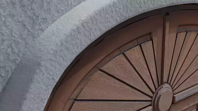 Big Old Door Low-poly 3D model 5