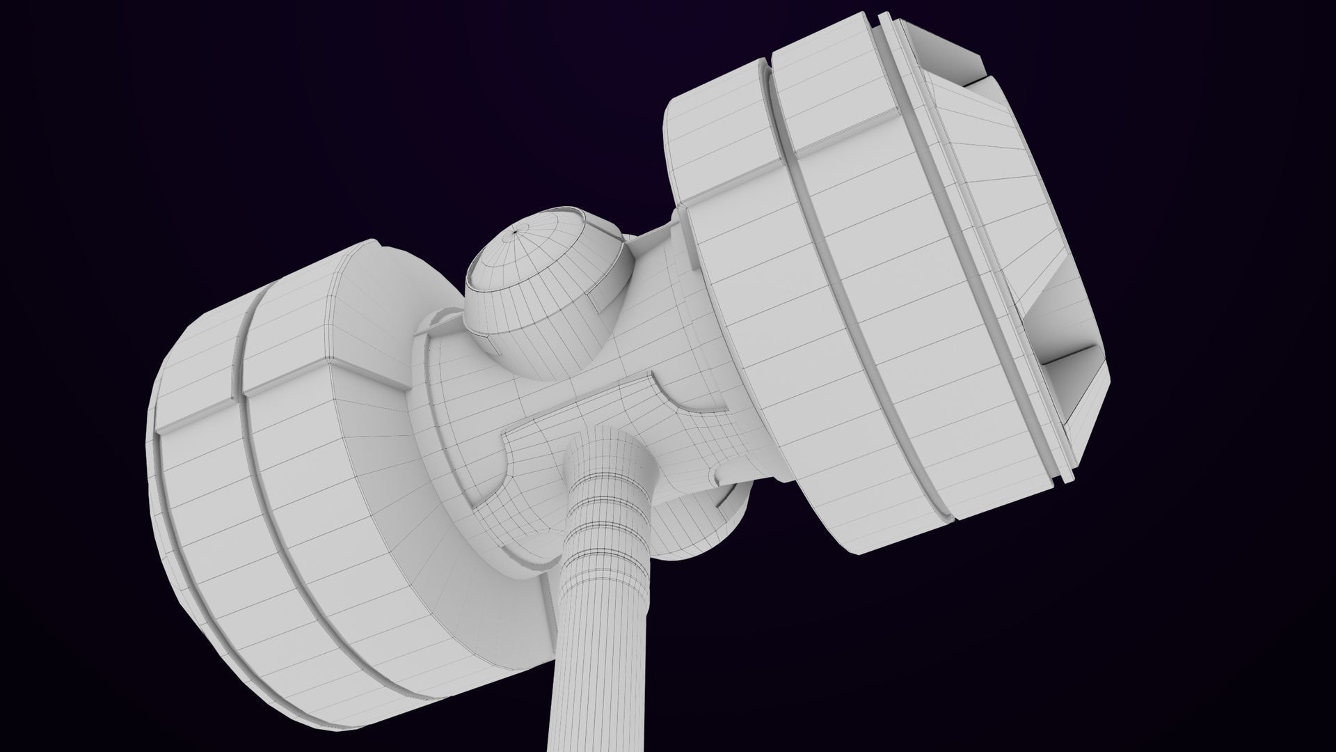 Sci-Fi Hammer 10 All PBR Unity UE Textures Included Low-poly 3D model_25