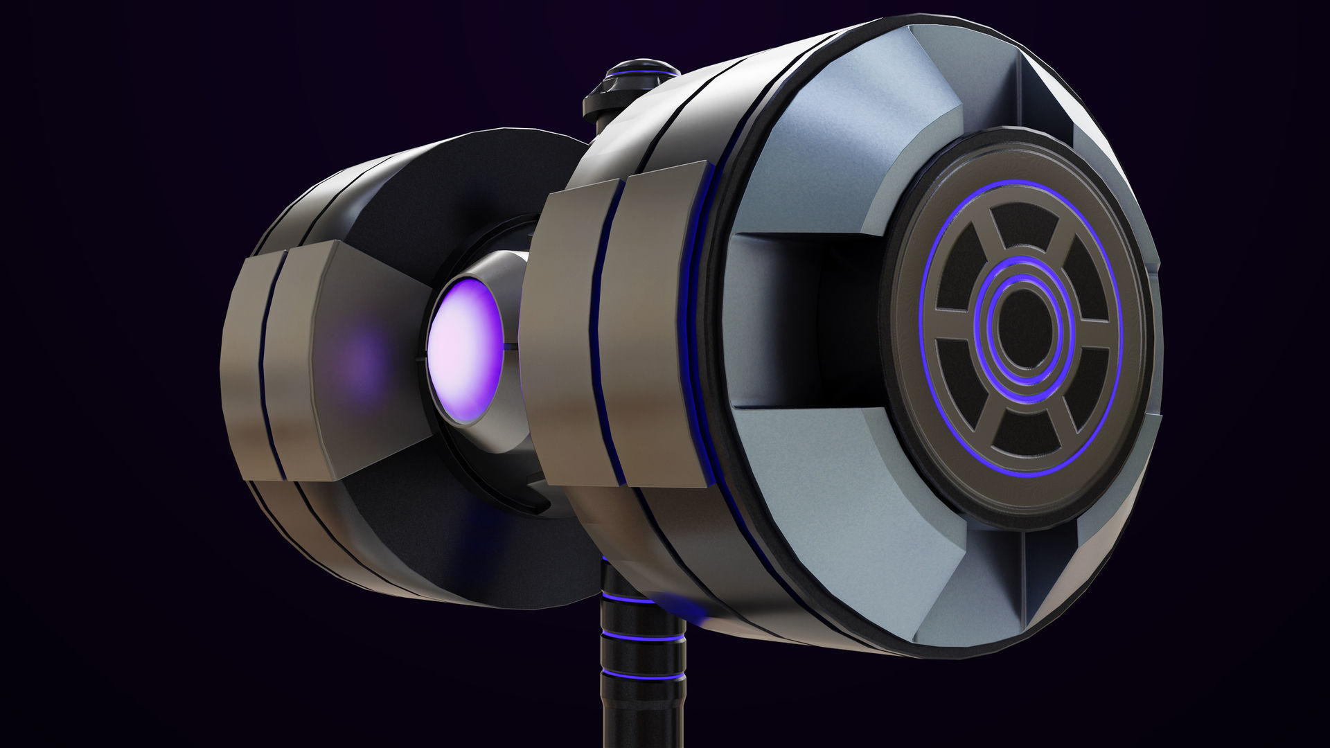 Sci-Fi Hammer 10 All PBR Unity UE Textures Included Low-poly 3D model_17