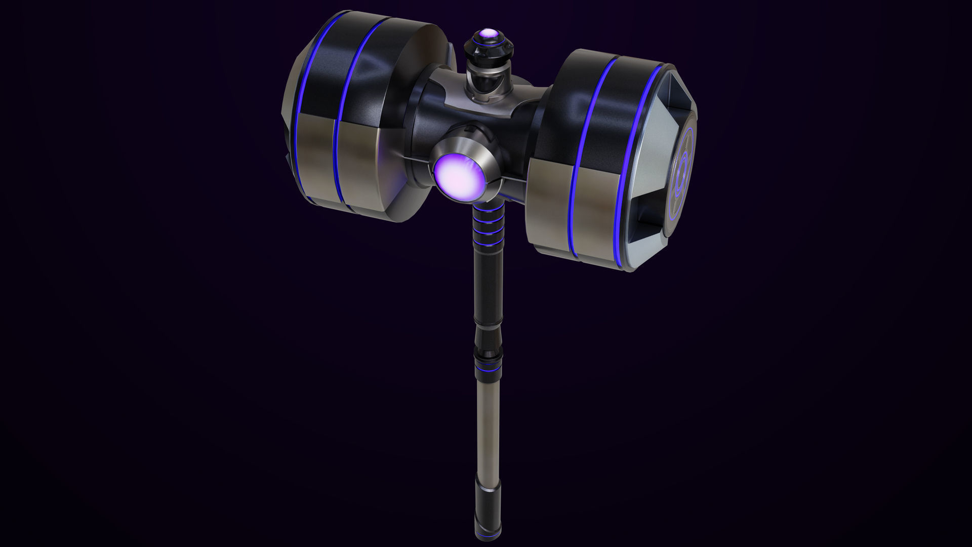 Sci-Fi Hammer 10 All PBR Unity UE Textures Included Low-poly 3D model_18