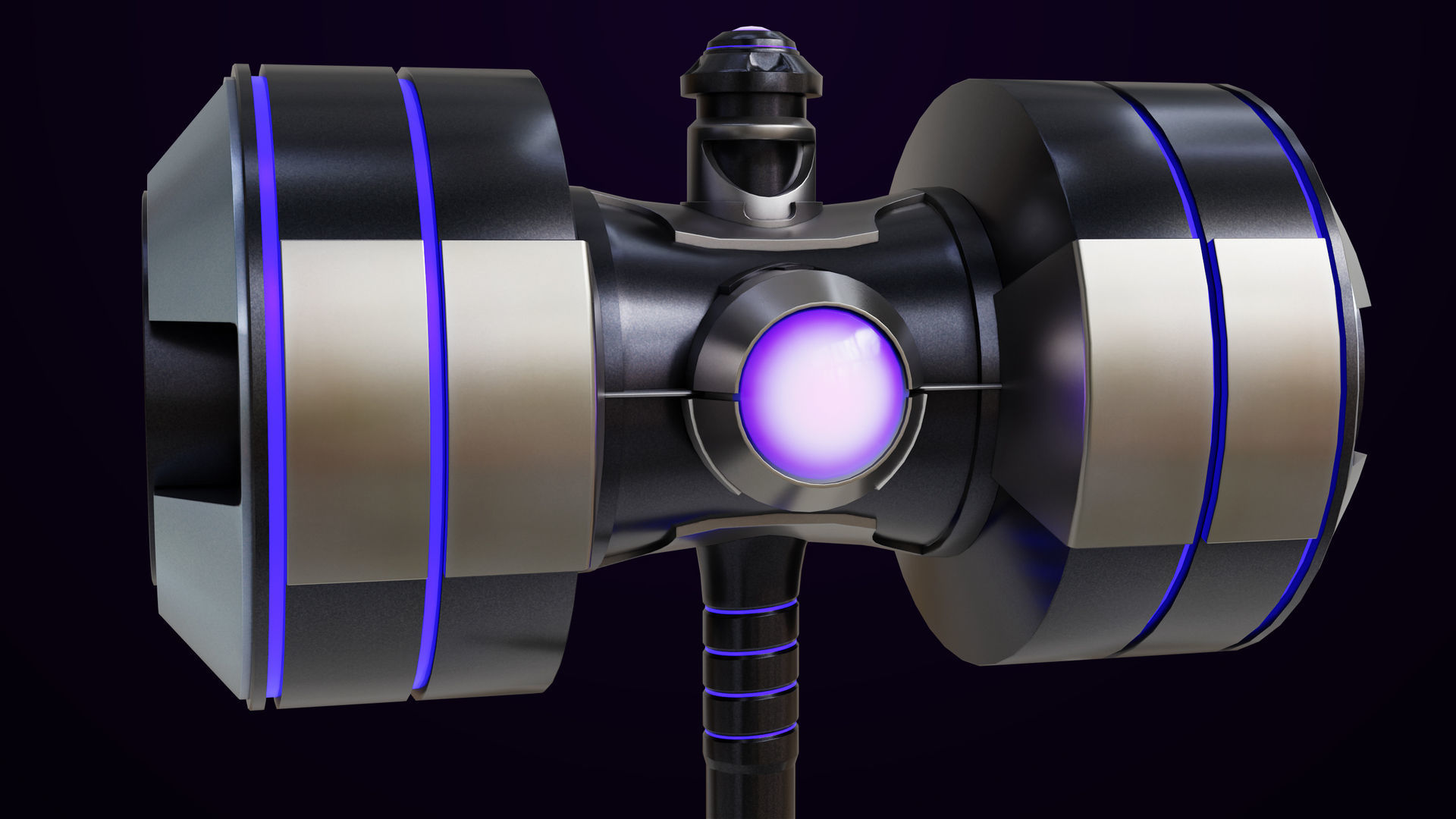 Sci-Fi Hammer 10 All PBR Unity UE Textures Included Low-poly 3D model_5