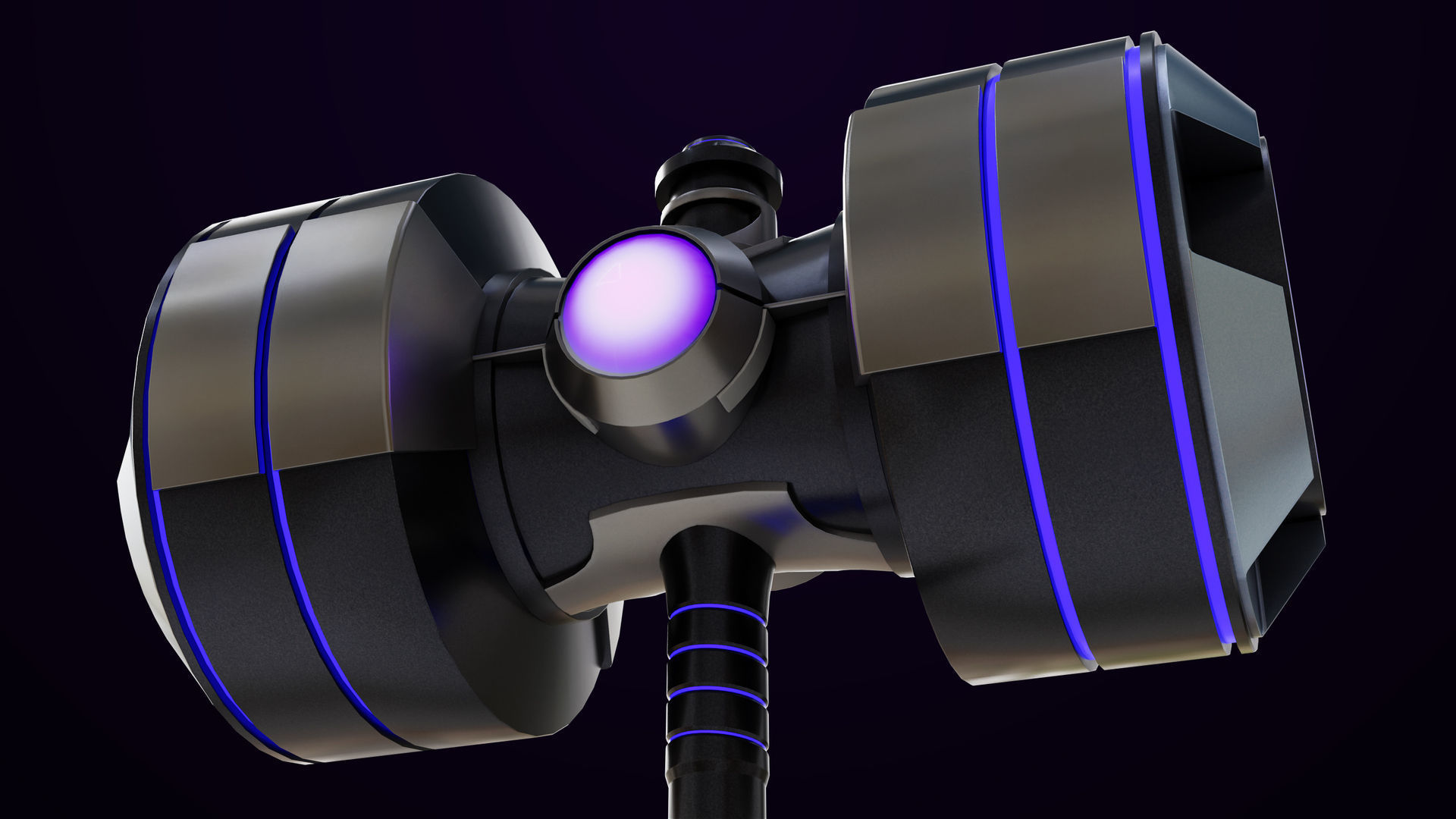 Sci-Fi Hammer 10 All PBR Unity UE Textures Included Low-poly 3D model_8