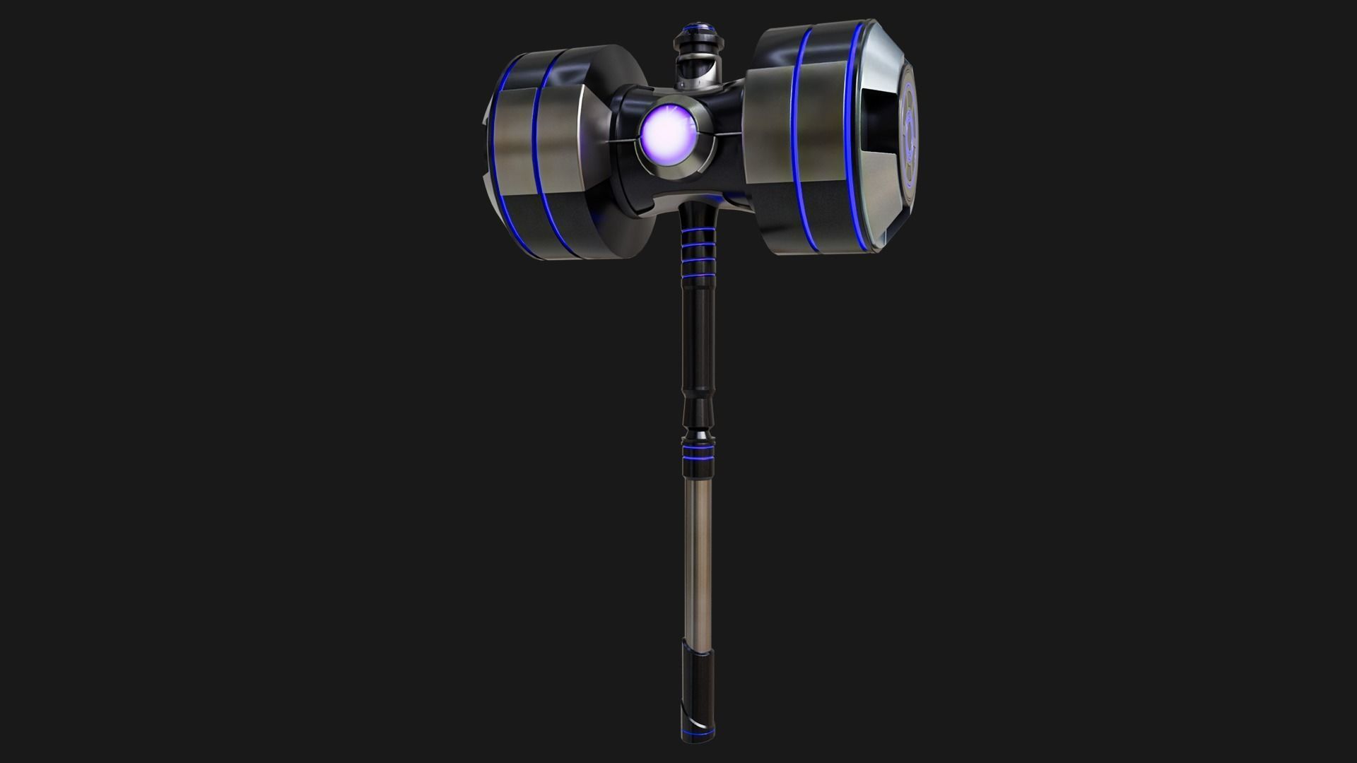 Sci-Fi Hammer 10 All PBR Unity UE Textures Included Low-poly 3D model_1