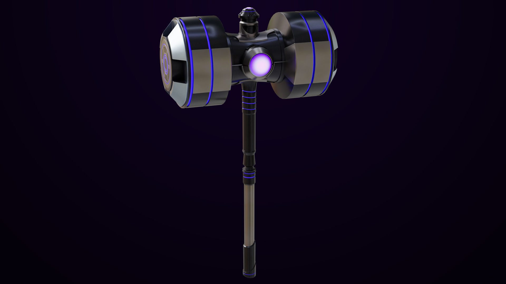 Sci-Fi Hammer 10 All PBR Unity UE Textures Included Low-poly 3D model_13