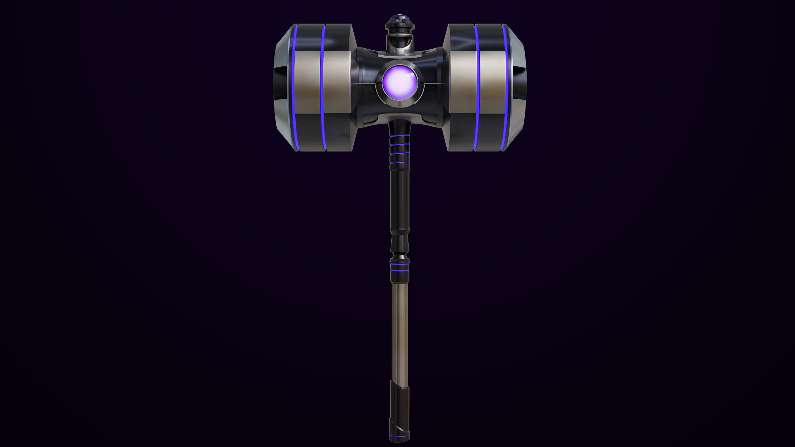 Sci-Fi Hammer 10 All PBR Unity UE Textures Included Low-poly 3D model_2