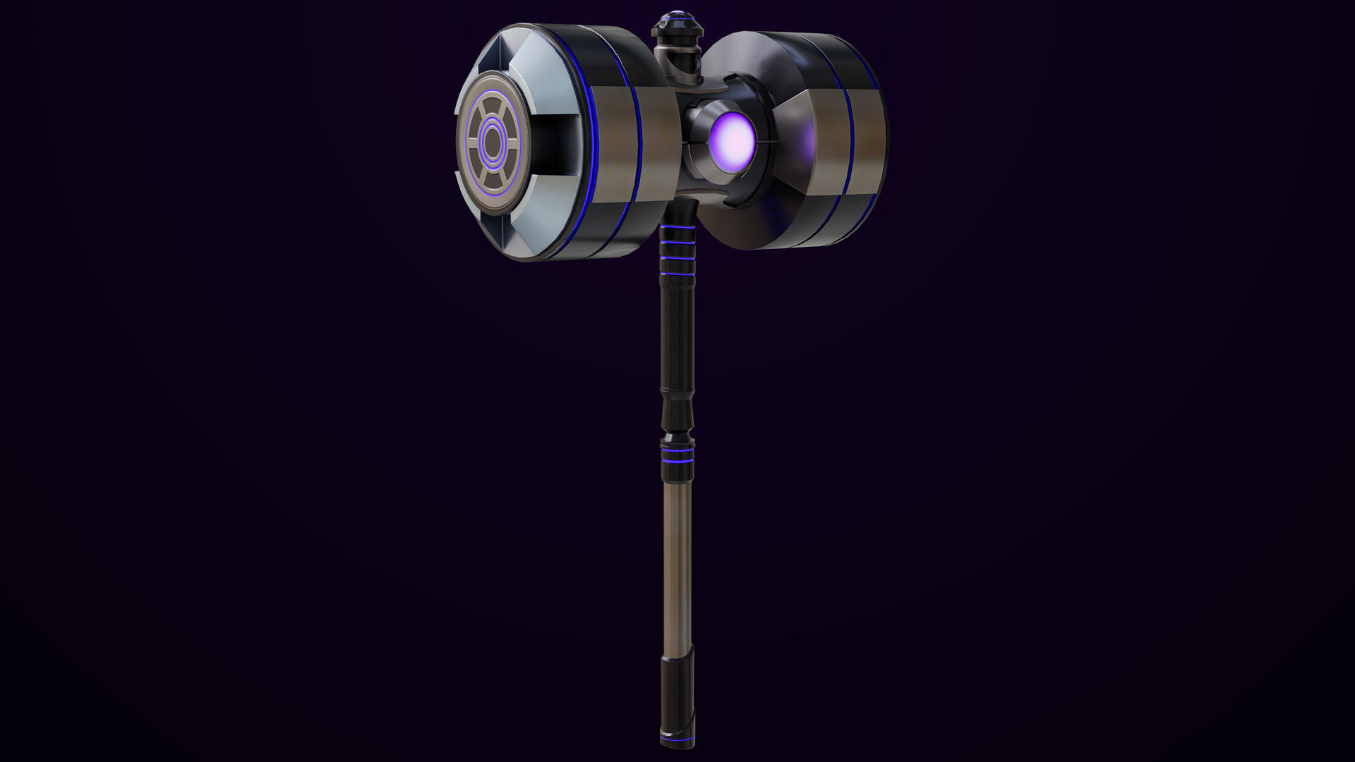Sci-Fi Hammer 10 All PBR Unity UE Textures Included Low-poly 3D model_15