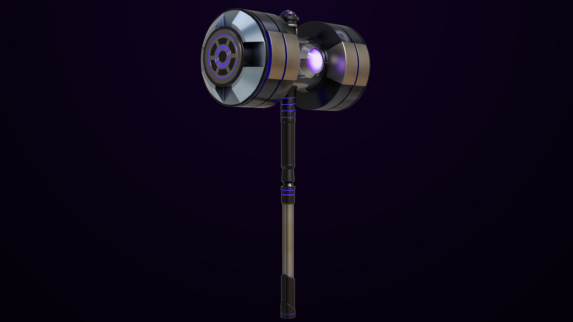 Sci-Fi Hammer 10 All PBR Unity UE Textures Included Low-poly 3D model_3