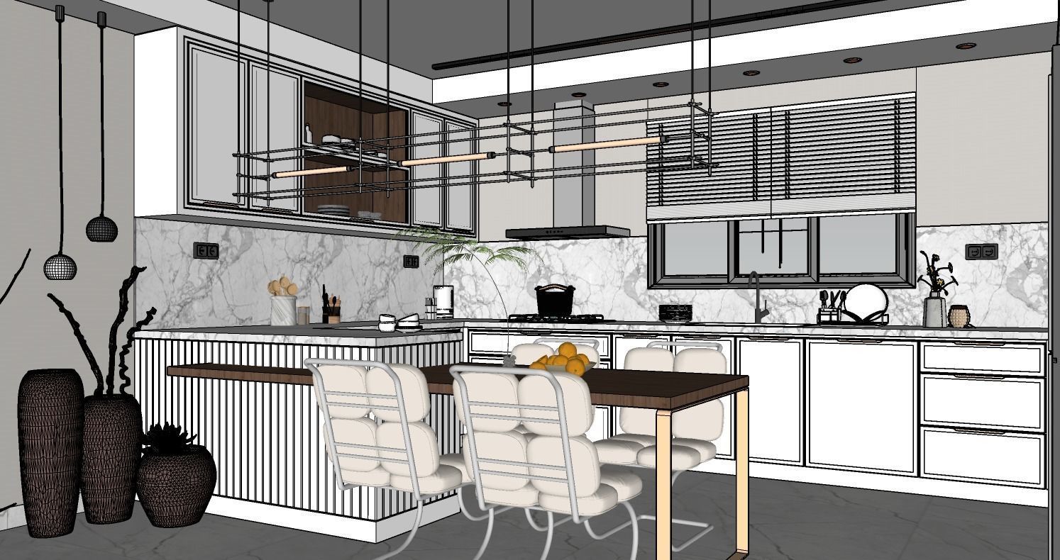 Kitchen design 3D model_17